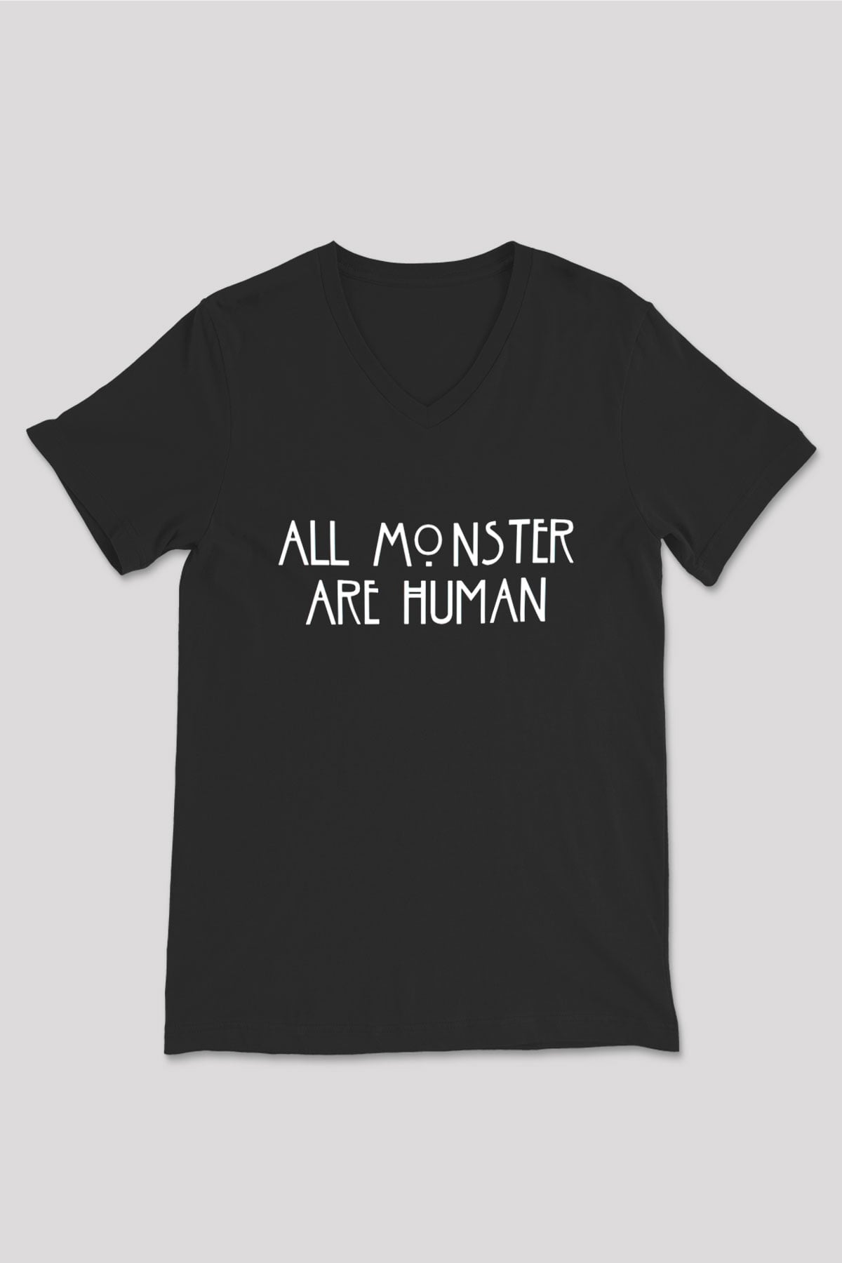 American Horror Story Siyah Unisex V Yaka Tişört T-Shirt