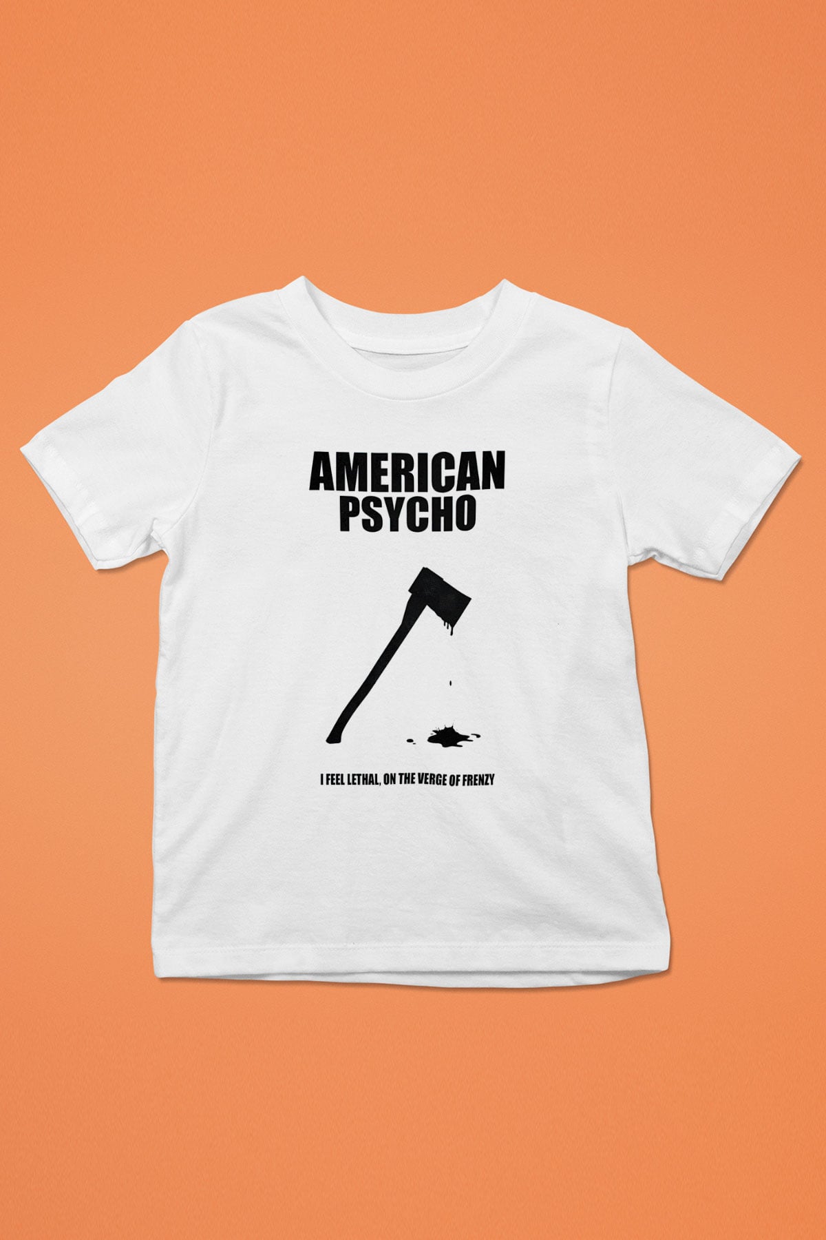 American Psycho Baskılı Beyaz Unisex Beyaz Çocuk Tişört - Tshirt