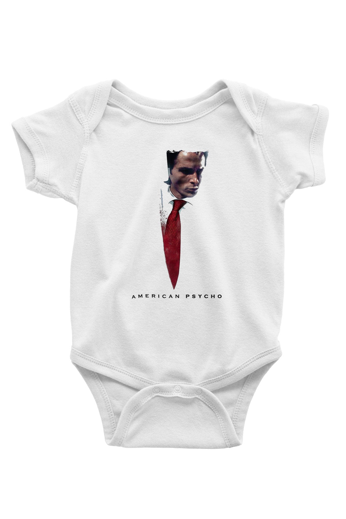 American Psycho Baskılı Beyaz Unisex Bebek Body - Zıbın