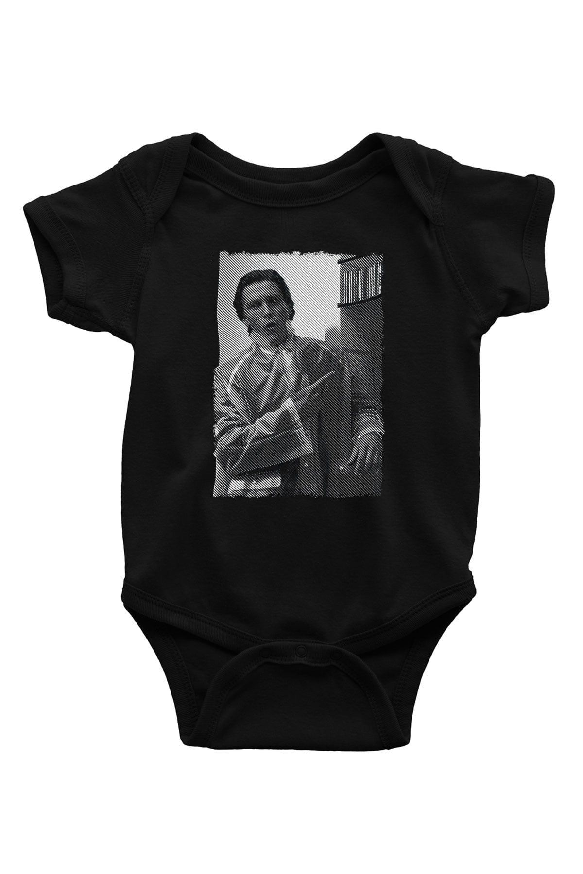 American Psycho Baskılı Unisex Siyah Bebek Body - Zıbın
