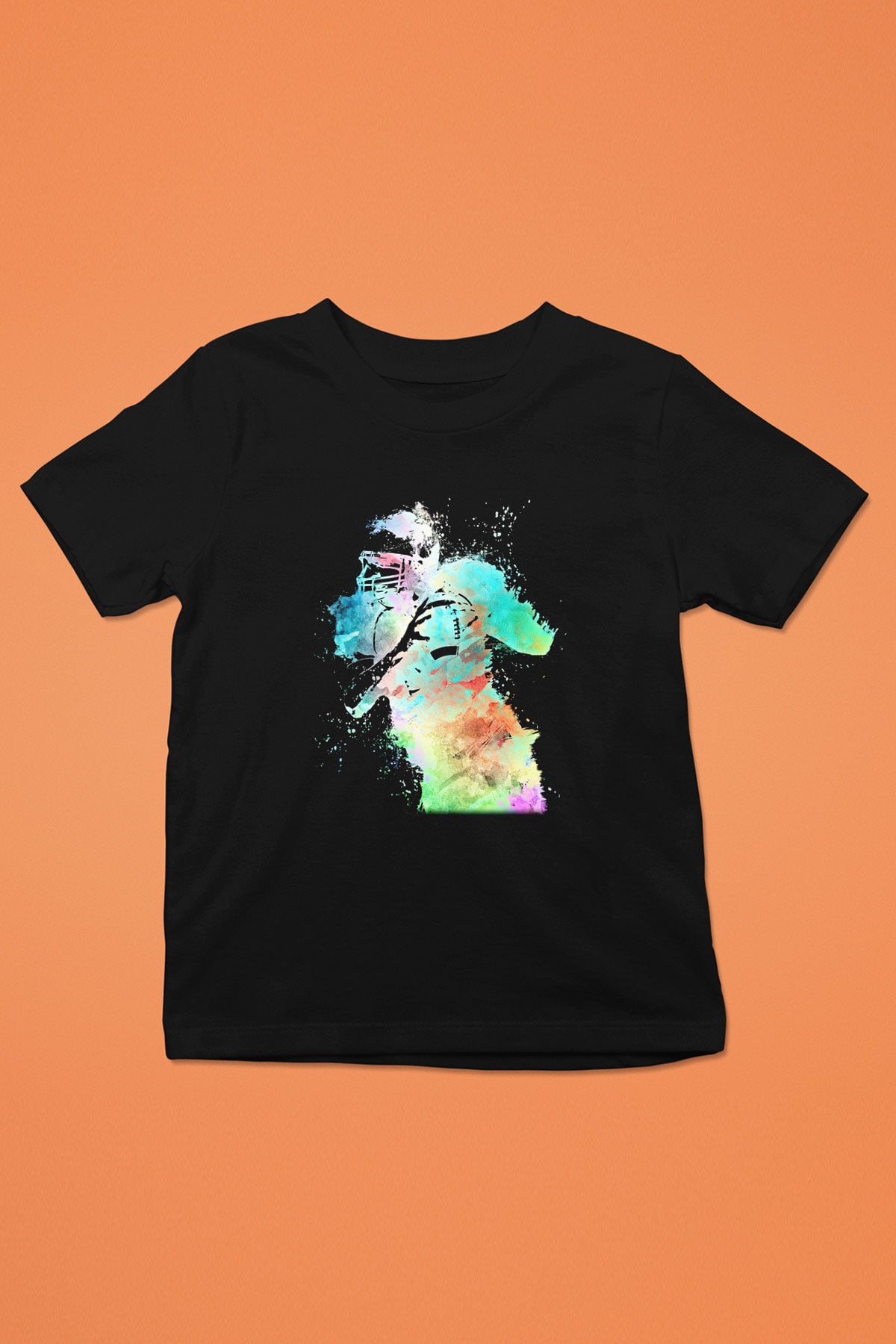 Amerikan Futbolu - American Football Baskılı Unisex Siyah Çocuk Tİşörtü - Tshirt