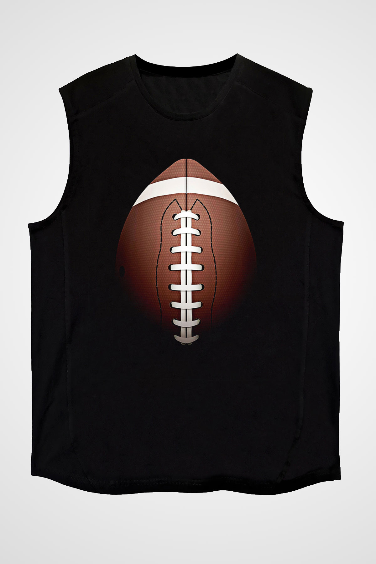 Amerikan Futbolu - American Football Baskılı Unisex Siyah Kolsuz Tişört