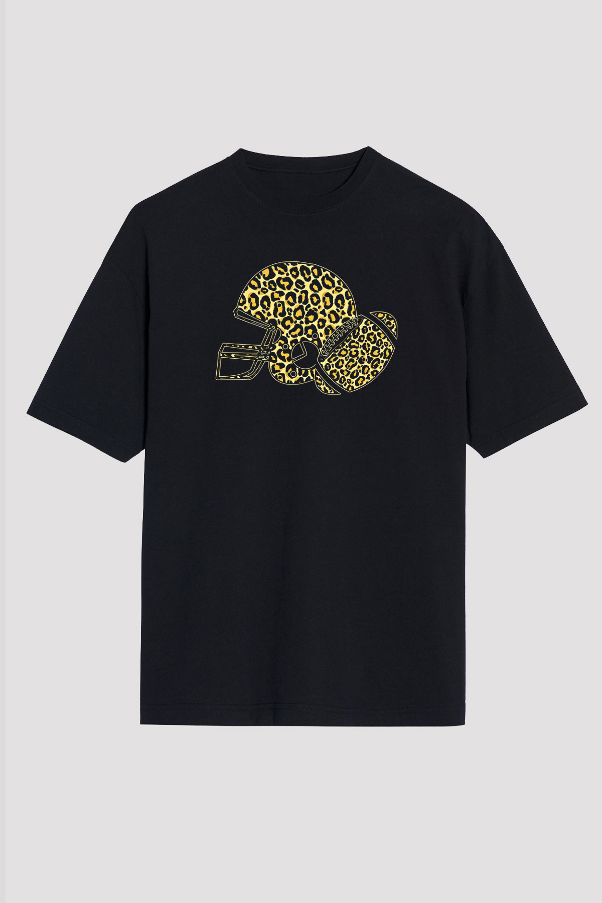 Amerikan Futbolu - American Football Baskılı Unisex Siyah Oversize Tişört