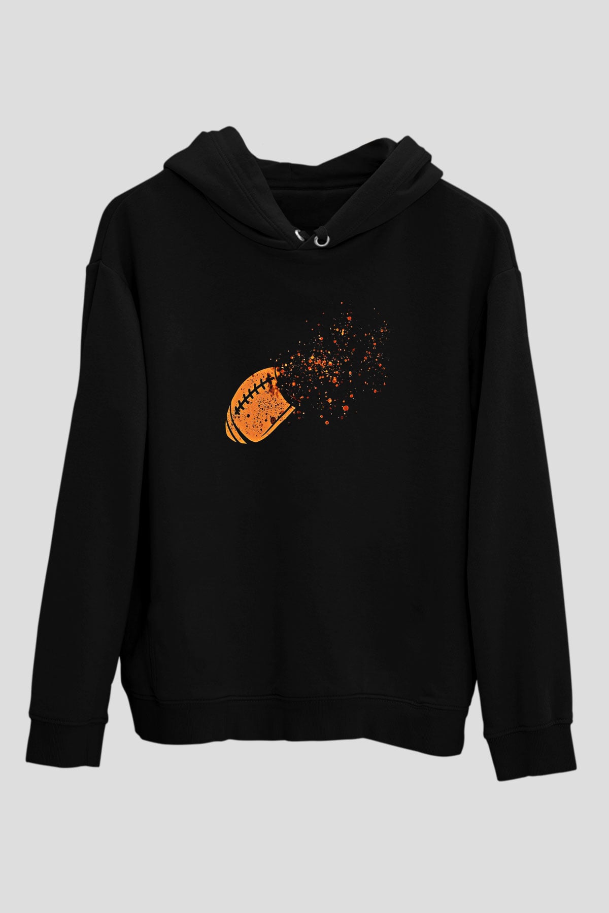 Amerikan Futbolu - American Football Baskılı Unisex Siyah Hoodie