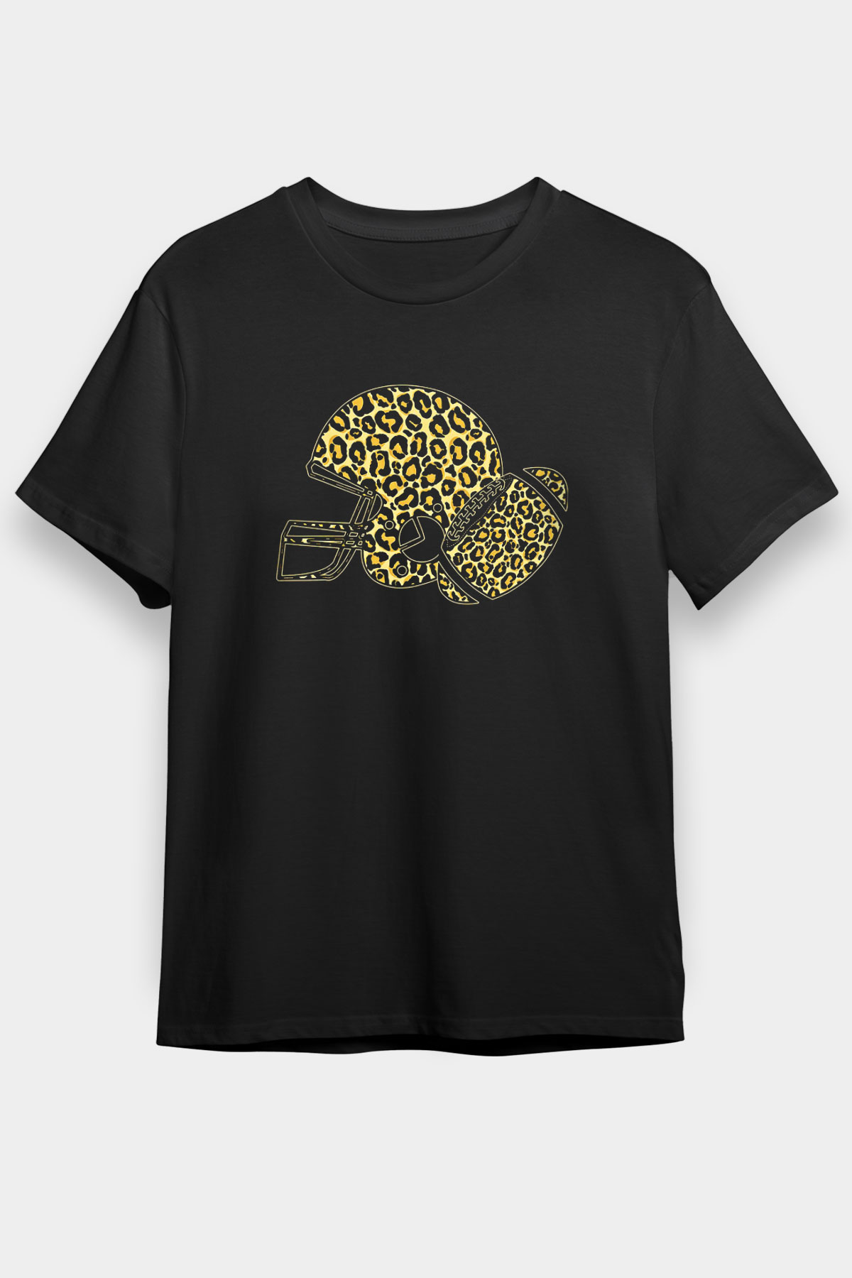 Amerikan Futbolu - American Football Baskılı Unisex Siyah Tişört - Tshirt