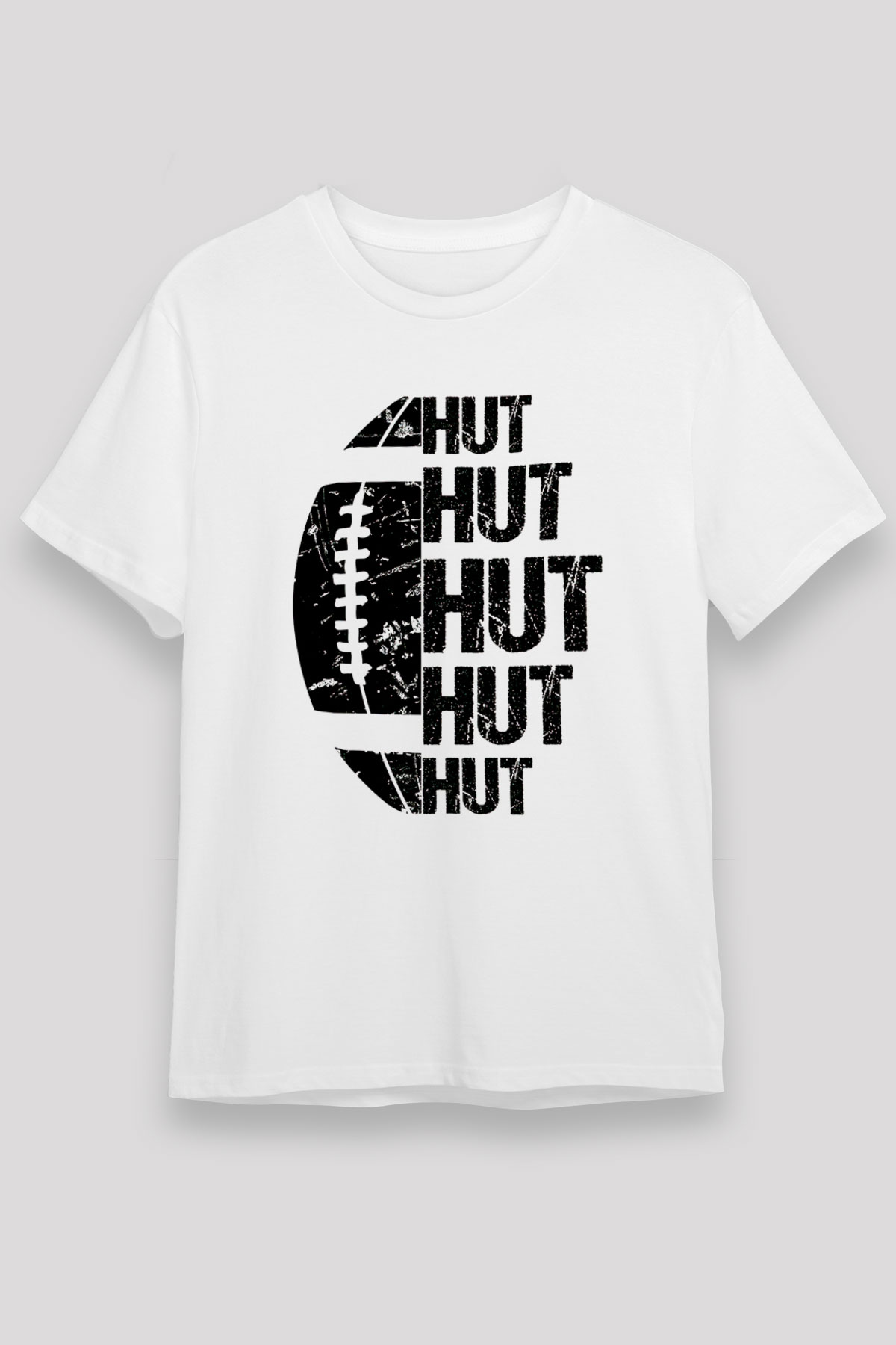Amerikan Futbolu Baskılı Unisex Beyaz Tişört - Tshirt
