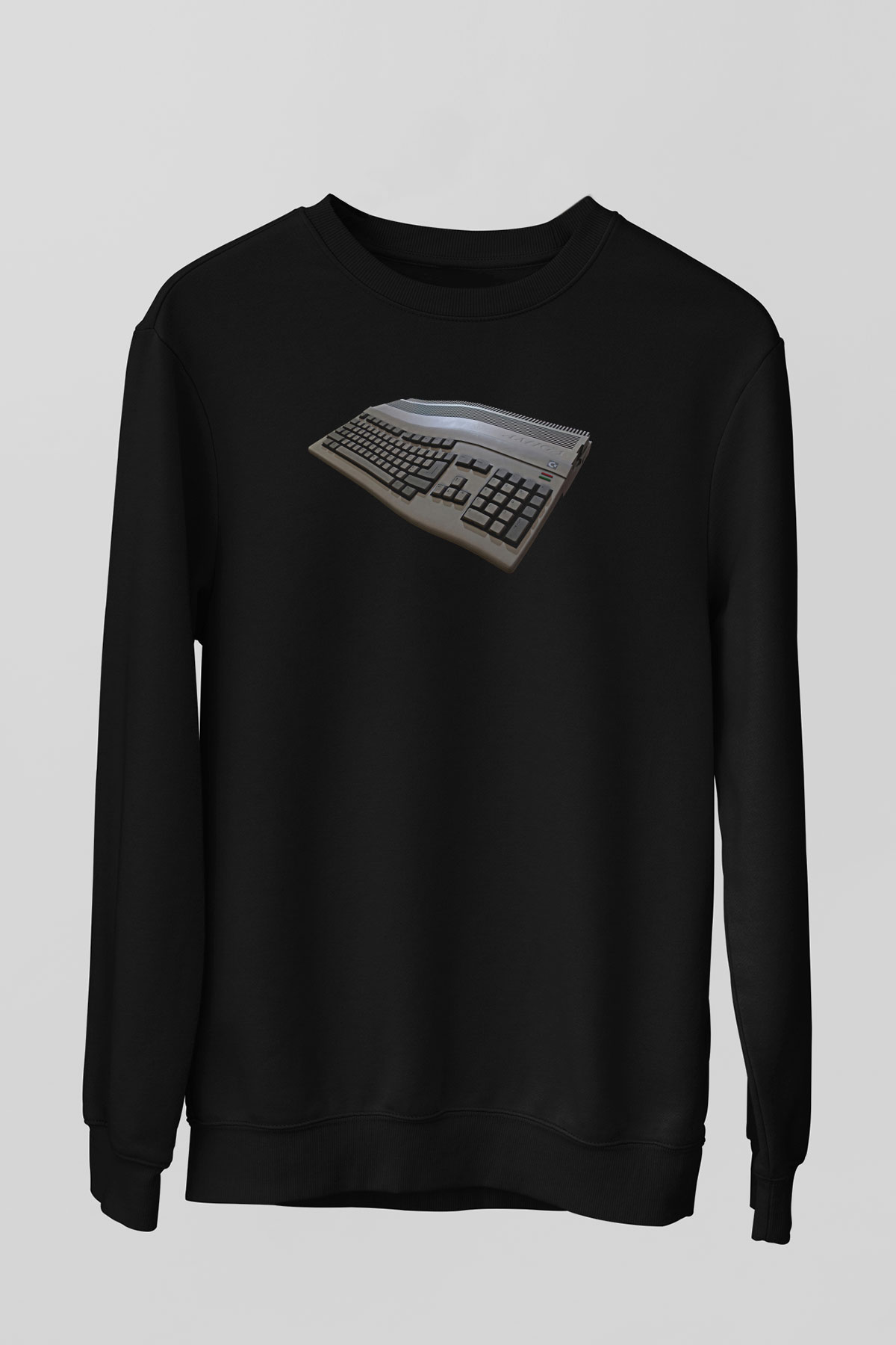 Amiga 500 Baskılı Unisex Siyah Sweatshirt