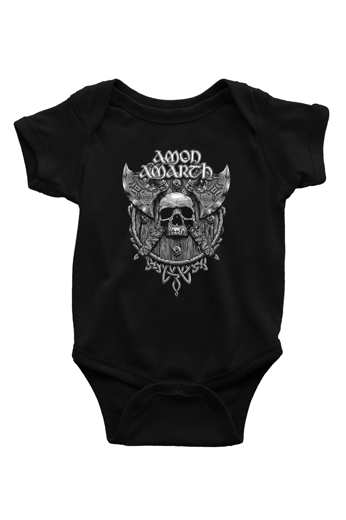 Amon Amarth Baskılı Siyah Bebek Body - Zıbın