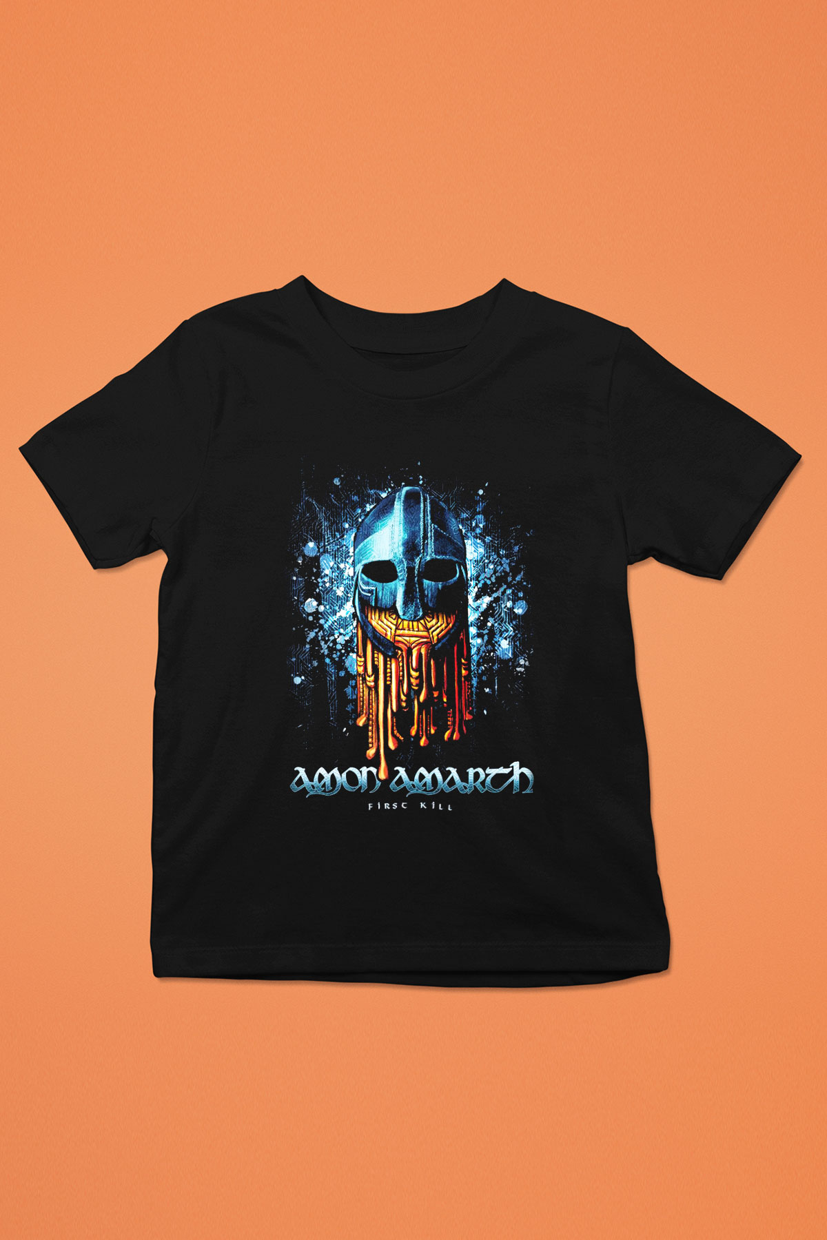 Amon Amarth Baskılı Siyah Unisex Çocuk Tişört