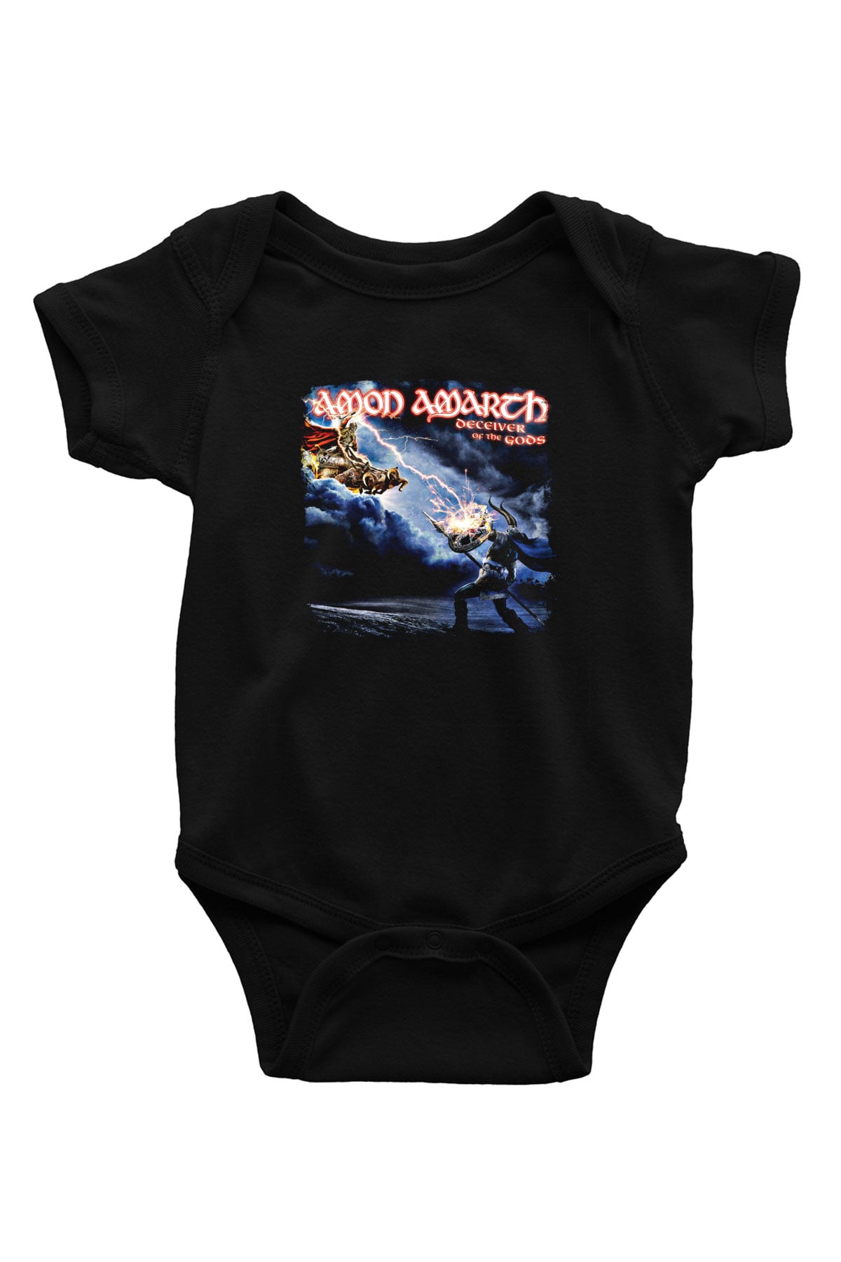 Amon Amarth Baskılı Unisex Siyah Bebek Body - Zıbın