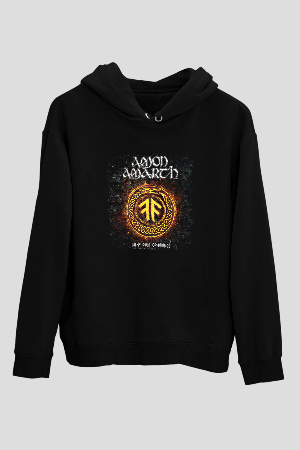Amon Amarth Baskılı Unisex Siyah Hoodie