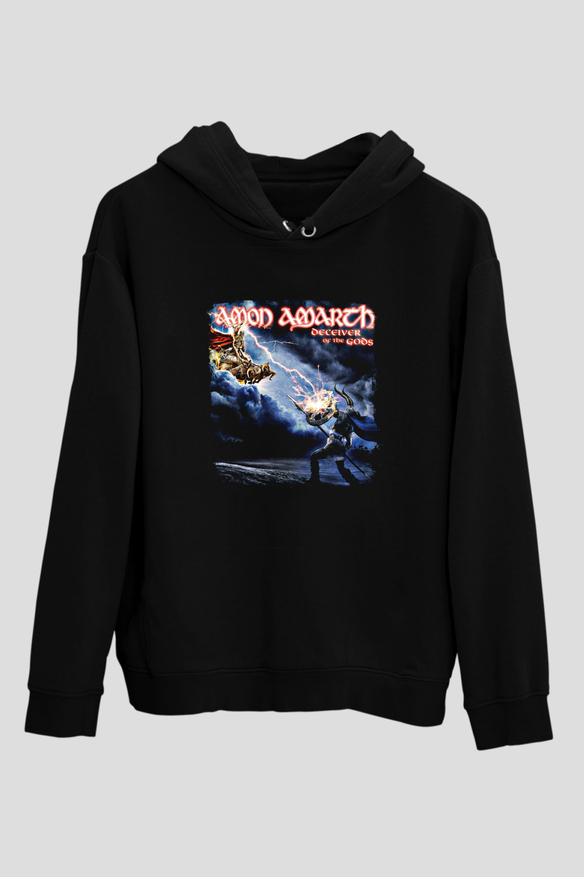 Amon Amarth Baskılı Unisex Siyah Hoodie