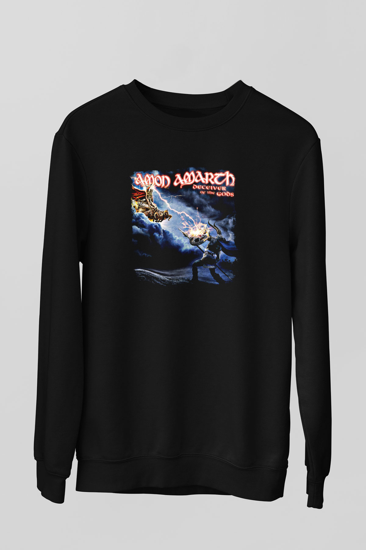 Amon Amarth Baskılı Unisex Siyah Sweatshirt