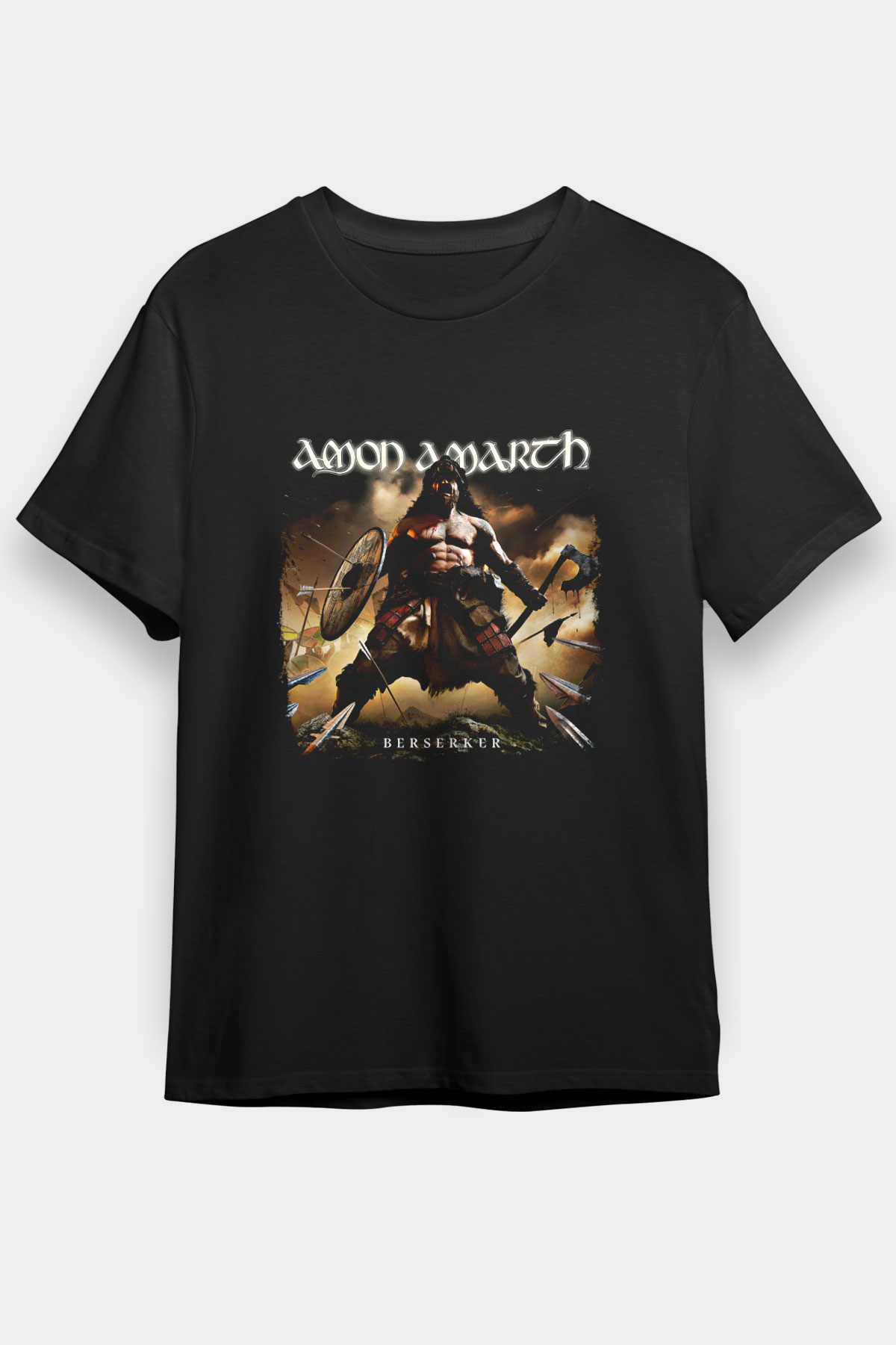 Amon Amarth Baskılı Unisex Siyah Tişört