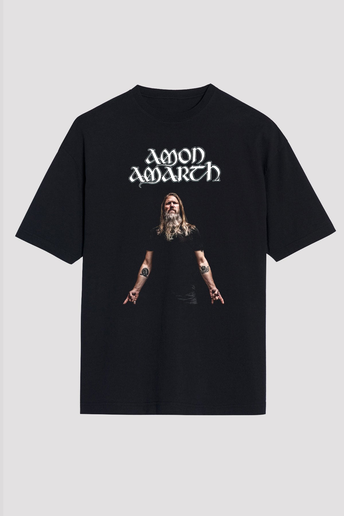 Amon Amarth Siyah Unisex Oversize Tişört T-Shirt