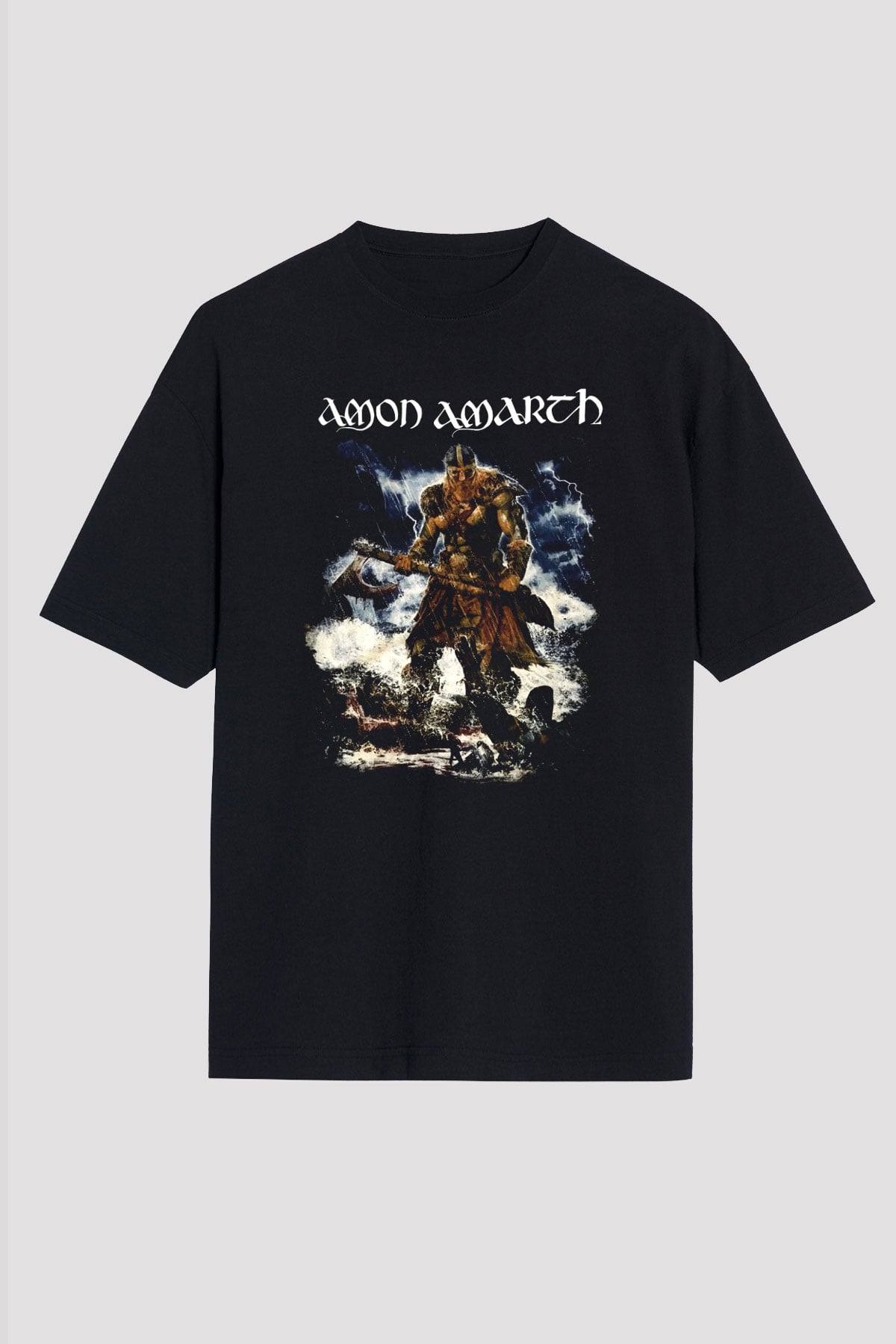 Amon Amarth Siyah Unisex Oversize Tişört T-Shirt