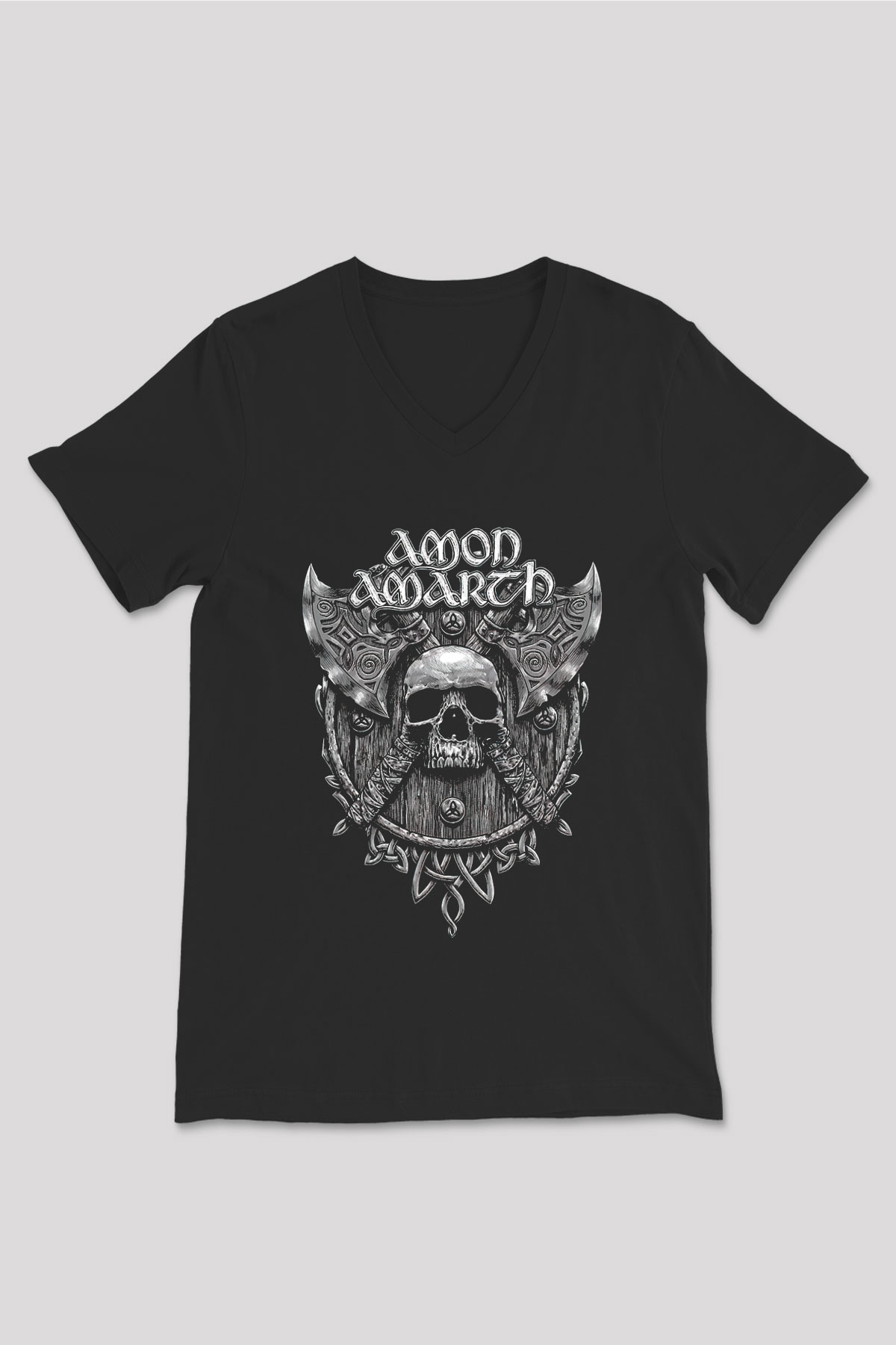 Amon Amarth Siyah Unisex V Yaka Tişört T-Shirt