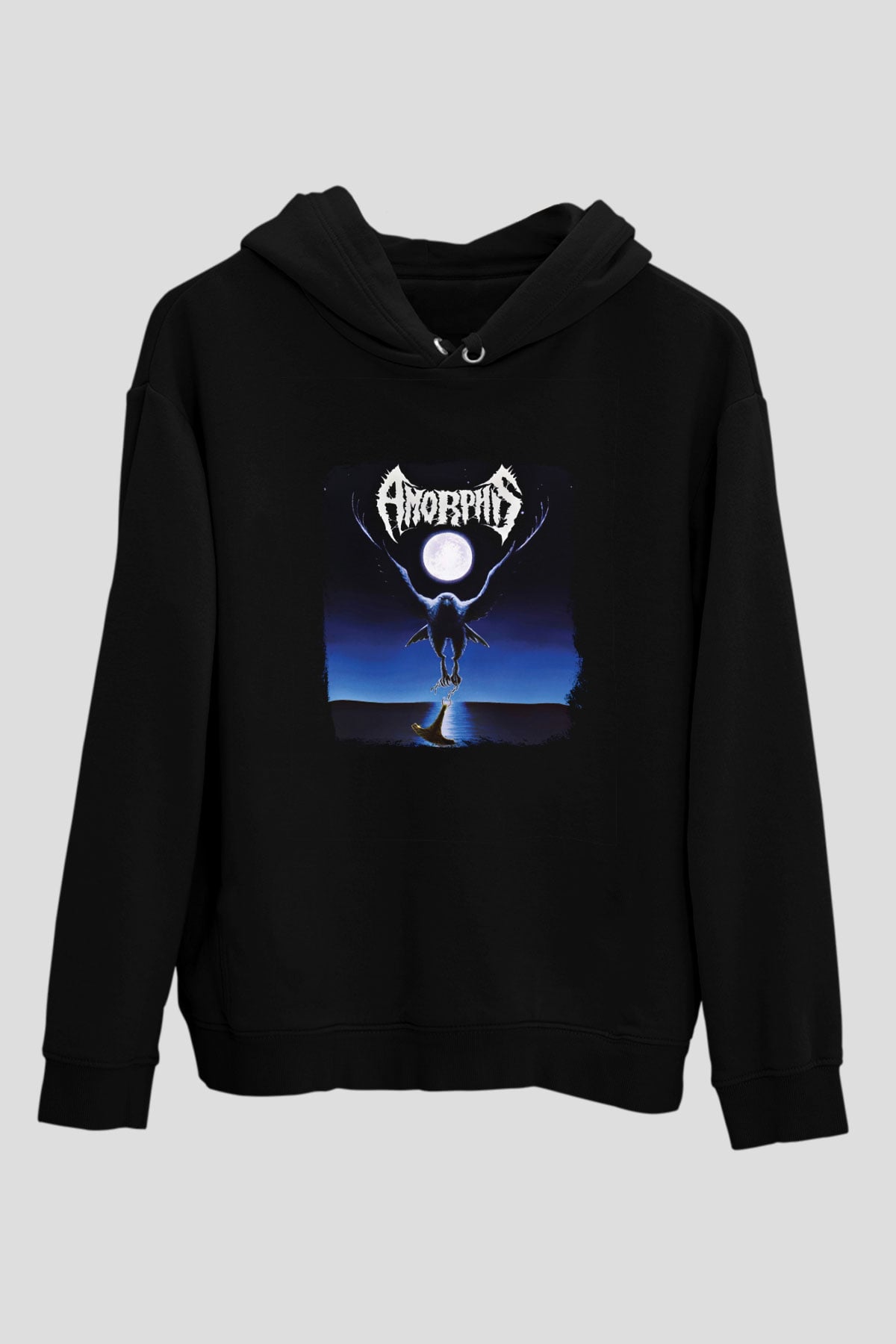Amorphis Baskılı Unisex Siyah Hoodie