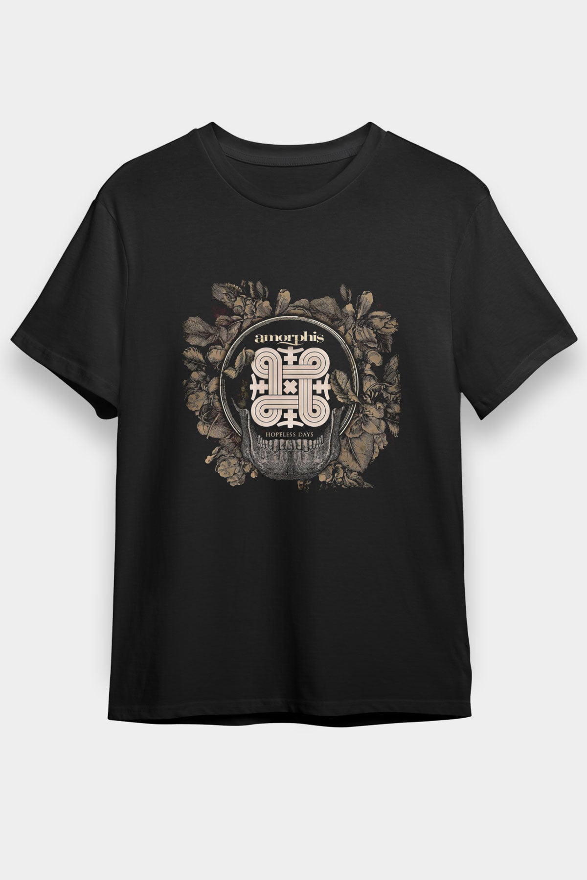 Amorphis Baskılı Unisex Siyah Tişört