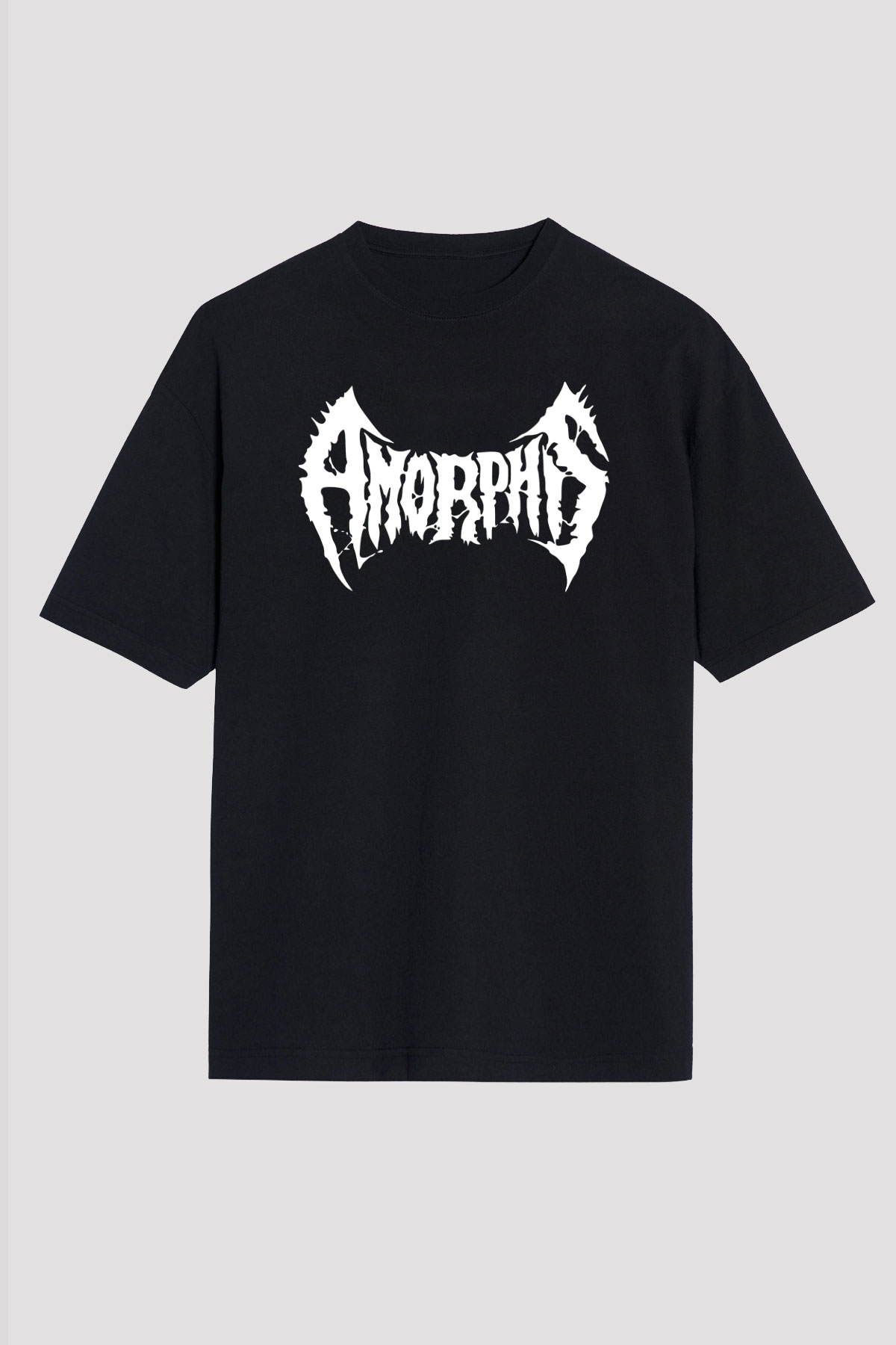 Amorphis Siyah Unisex Oversize Tişört T-Shirt