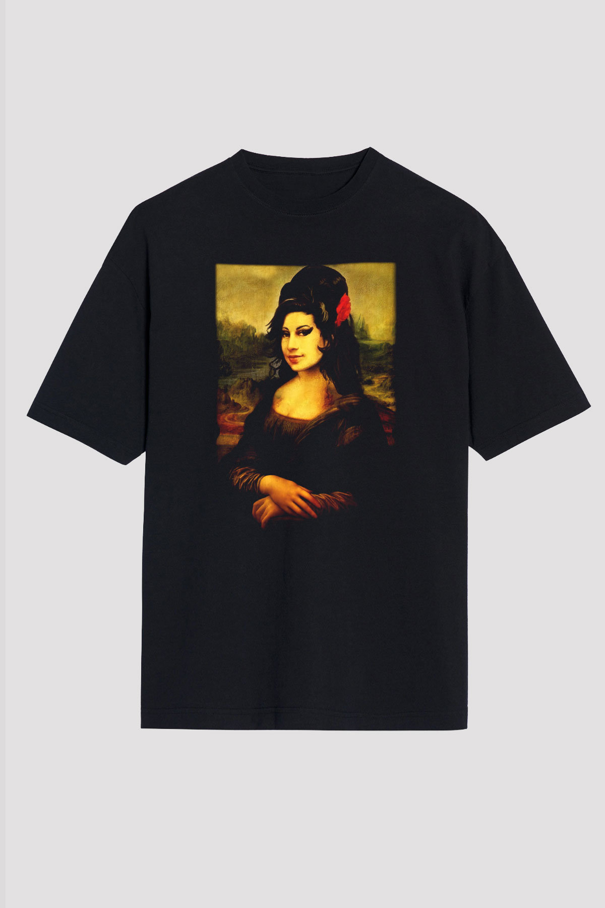 Amy Winehouse Siyah Unisex Oversize Tişört T-Shirt