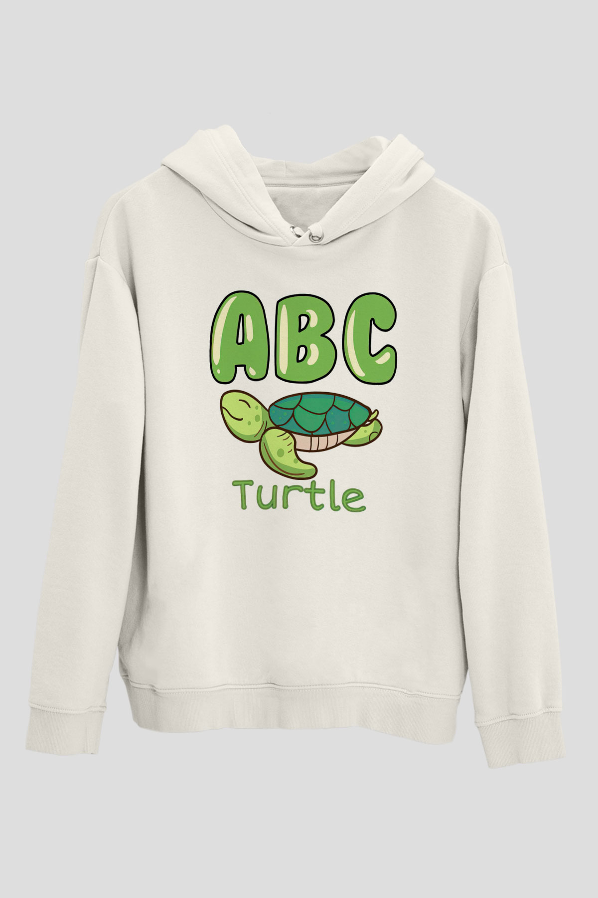 Ana okulu Beyaz Unisex Kapüşonlu Sweatshirt