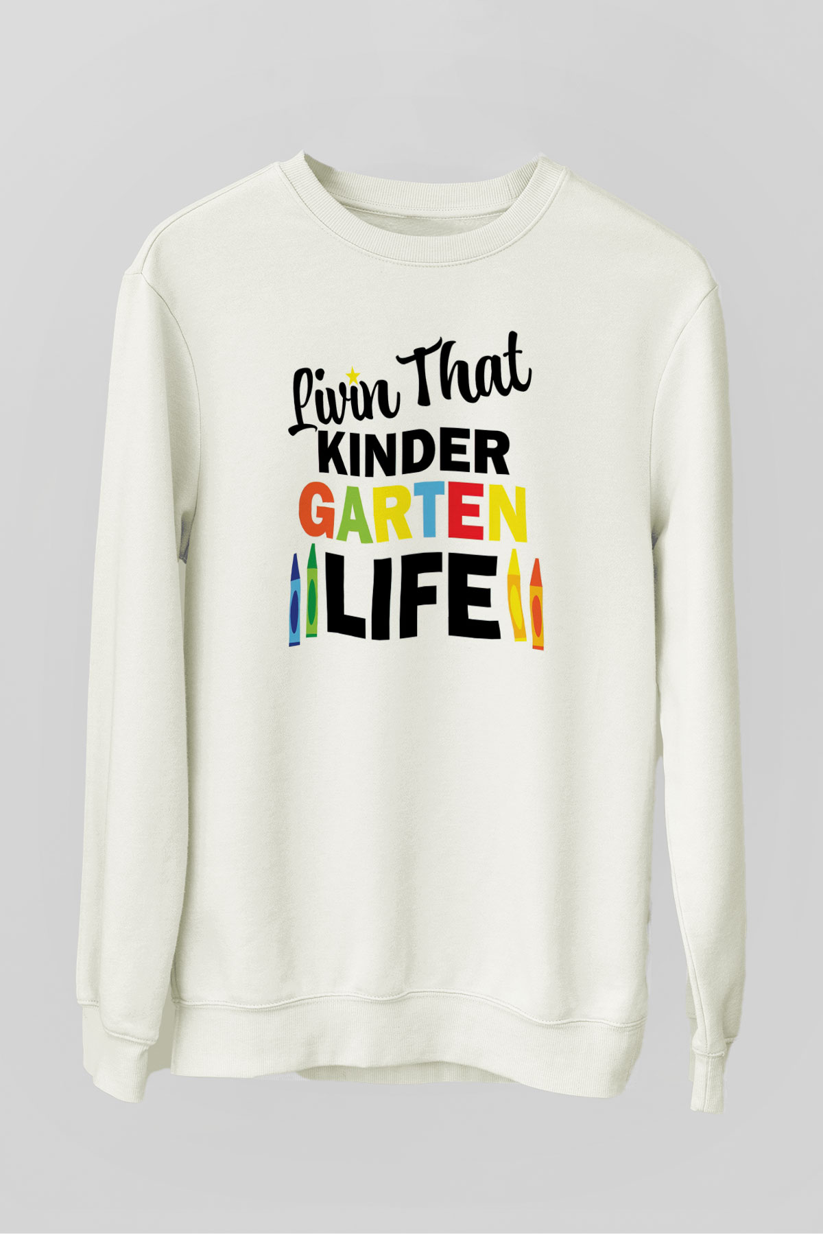 Ana okulu Beyaz Unisex Sweatshirt