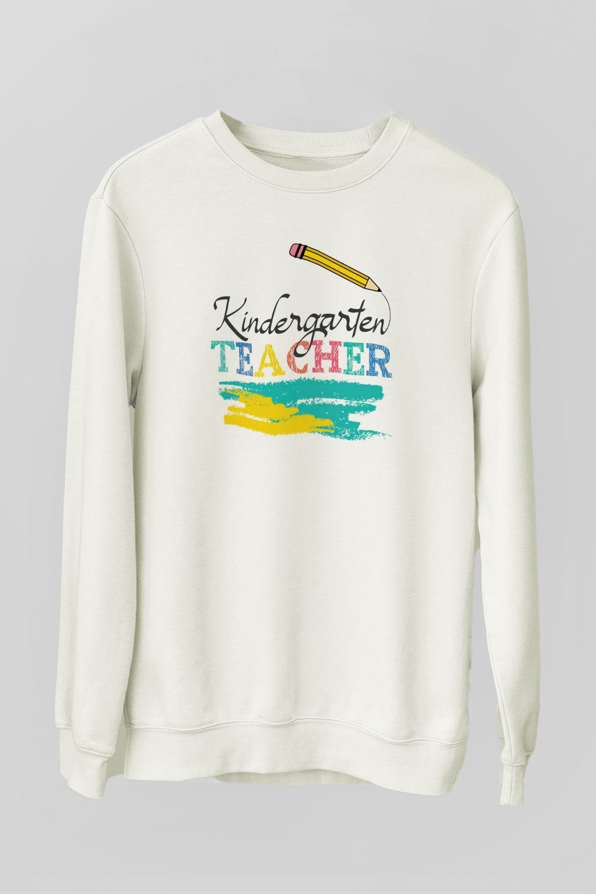 Ana okulu Beyaz Unisex Sweatshirt