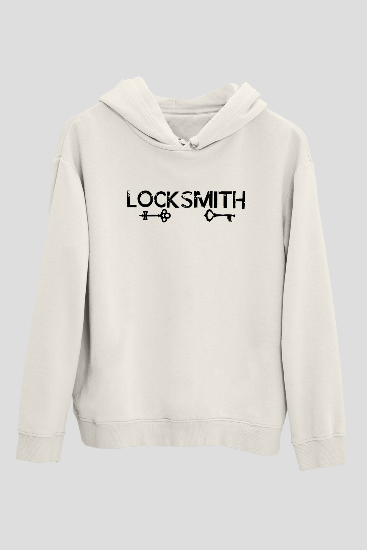 Anahtarcı Beyaz Unisex Kapüşonlu Sweatshirt