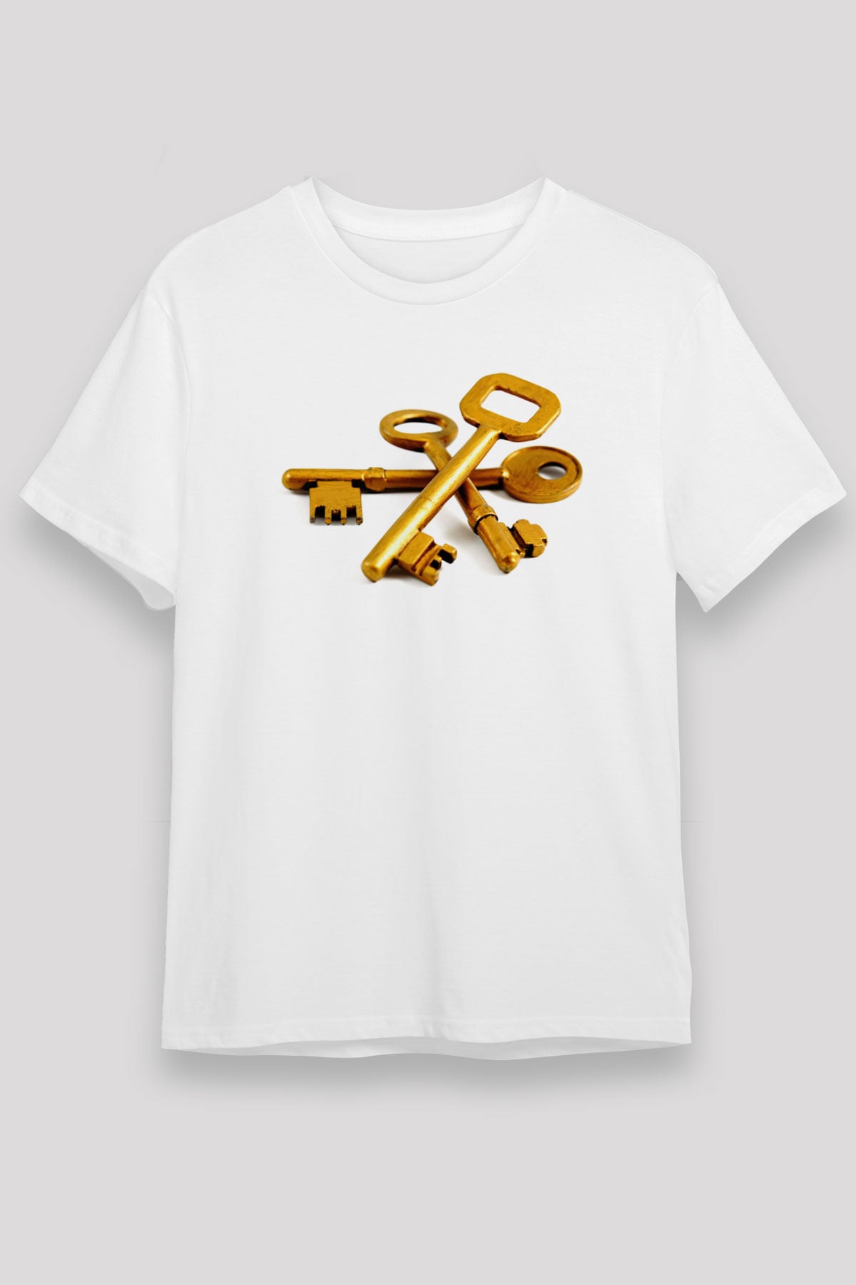 Anahtarcı Beyaz Unisex Tişört T-Shirt - TişörtFabrikası