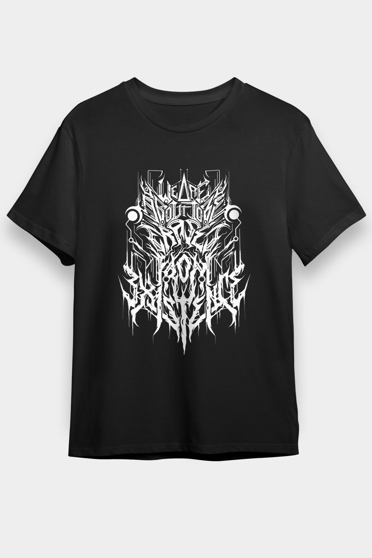 Analepsy Baskılı Unisex Siyah Tişört - Tshirt