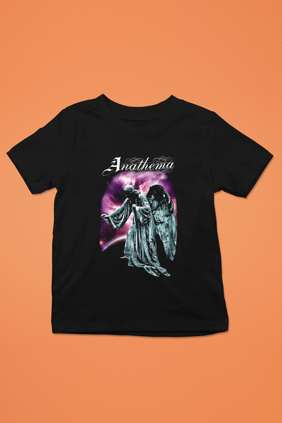Anathema Baskılı Siyah Unisex Çocuk Tişört