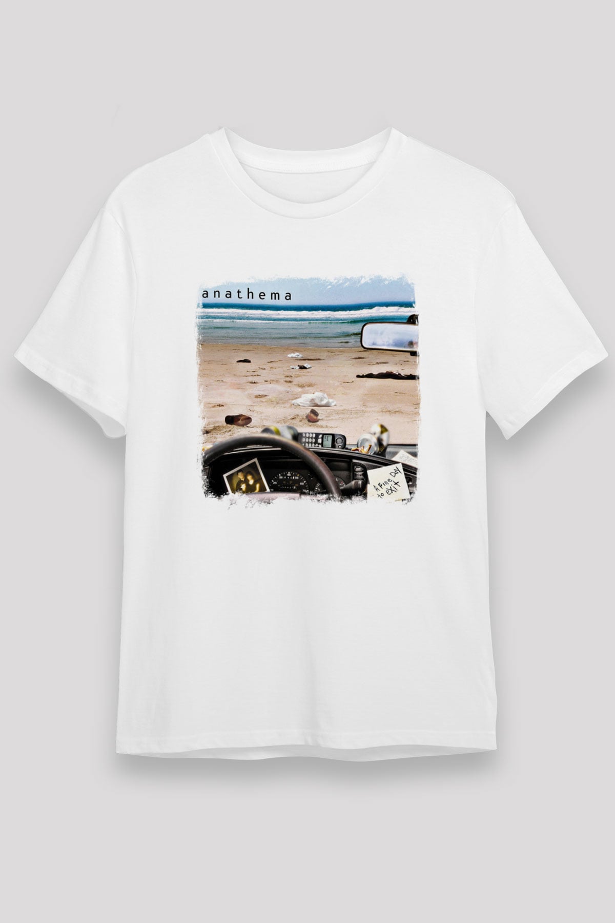 Anathema Baskılı Unisex Beyaz Tişört