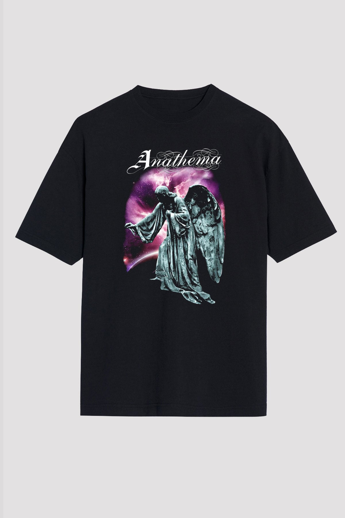 Anathema Siyah Unisex Oversize Tişört T-Shirt