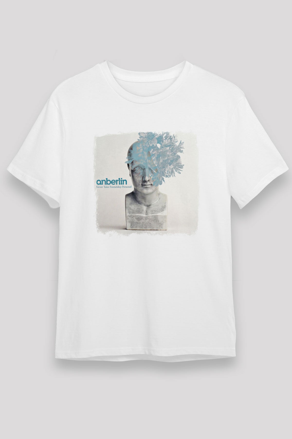 Anberlin Baskılı Unisex Beyaz Tişört