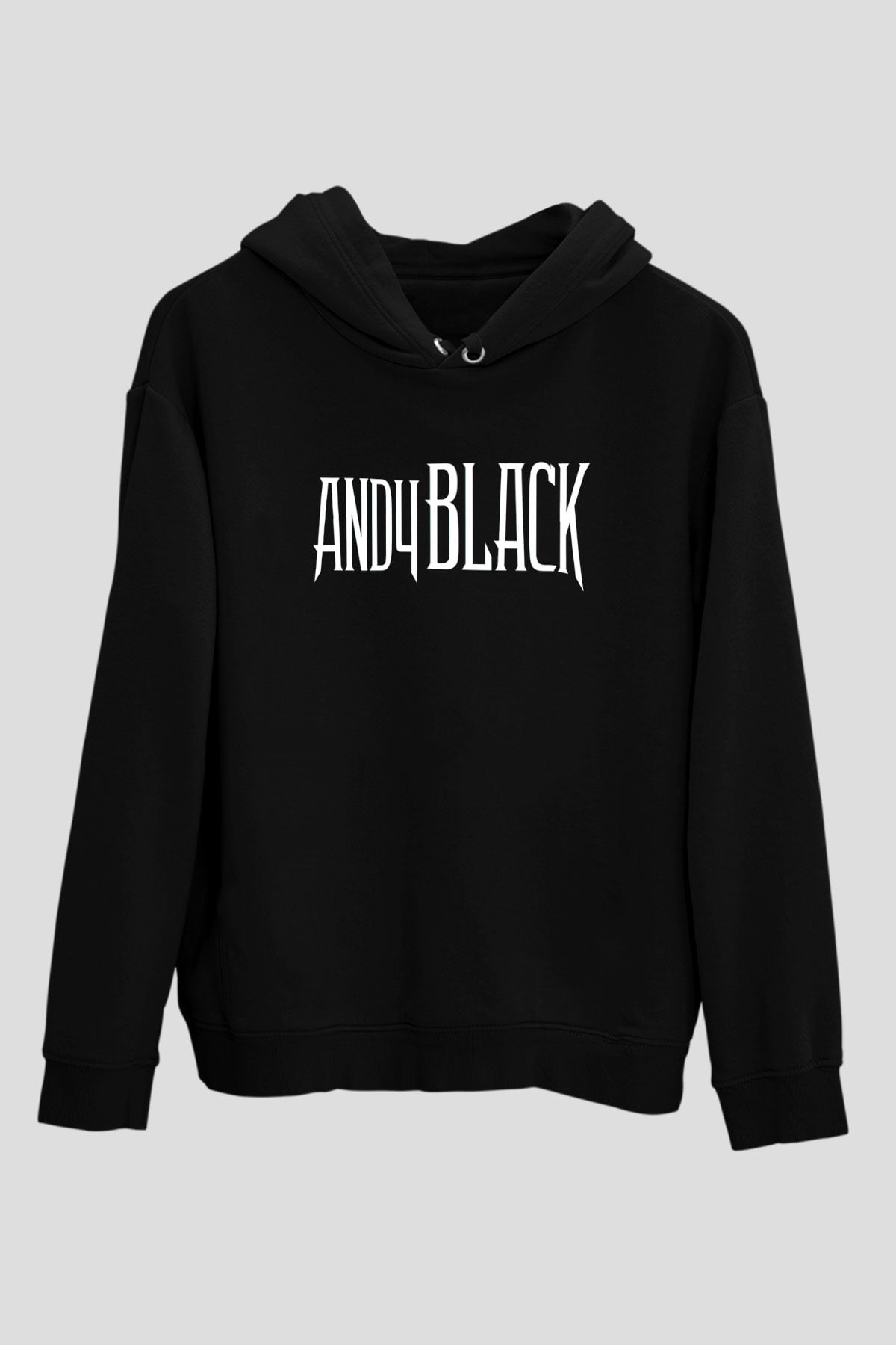 Andy Black Siyah Unisex Kapüşonlu Sweatshirt