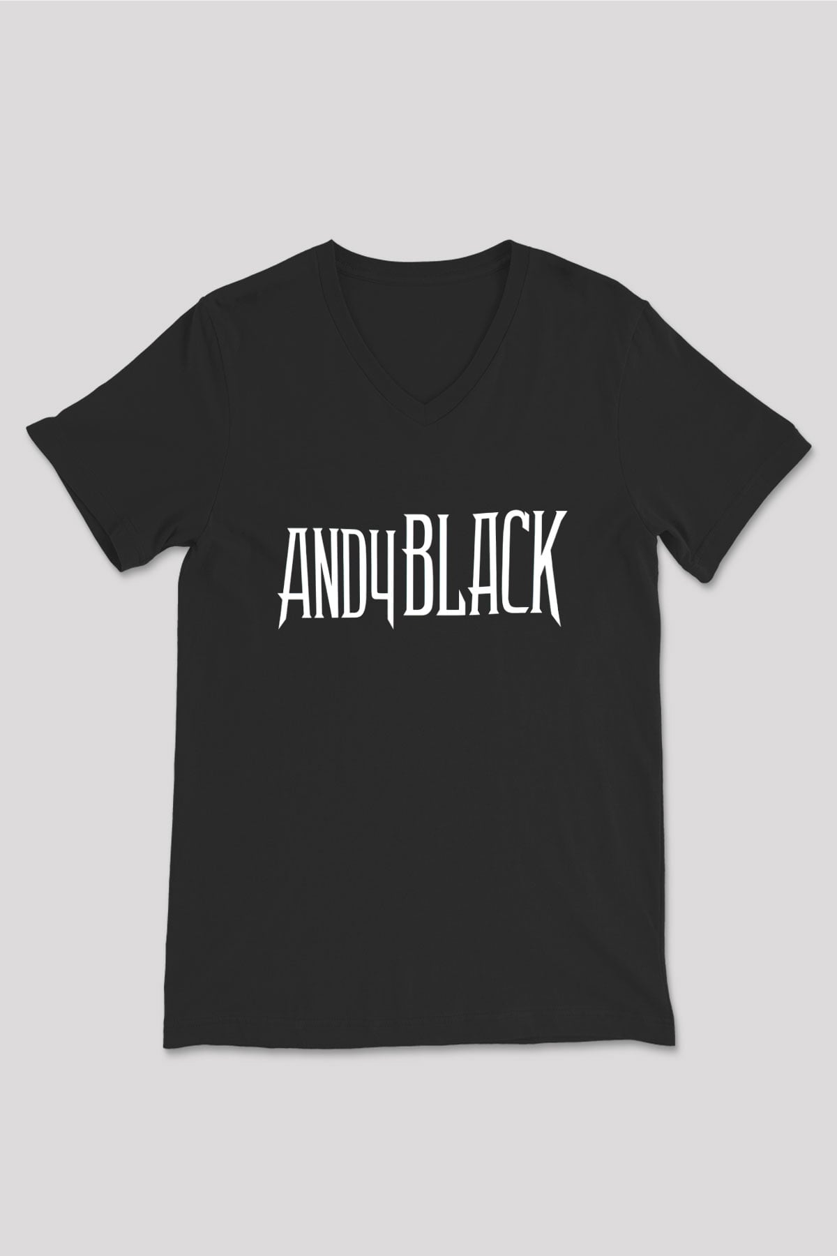Andy Black Siyah Unisex V Yaka Tişört
