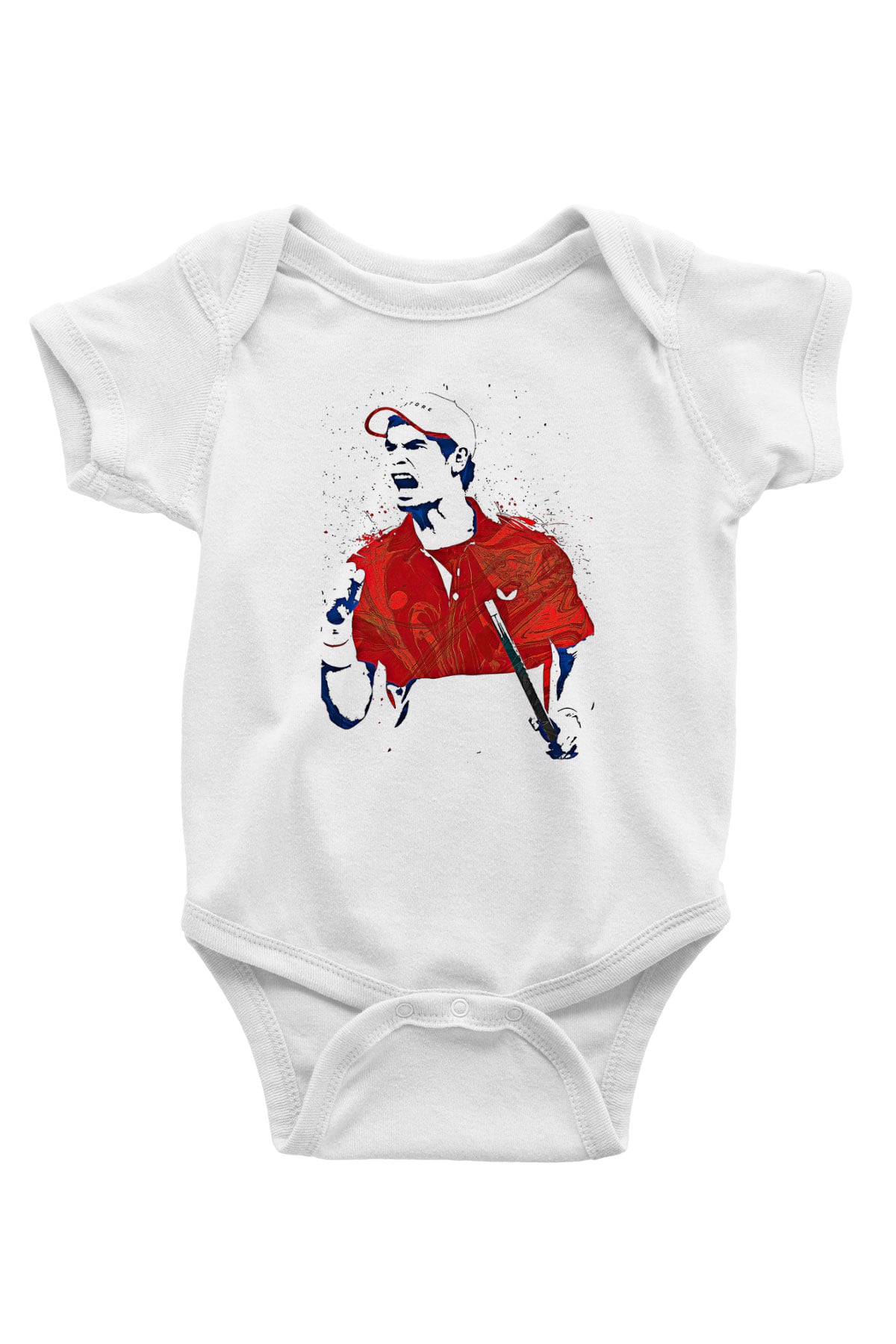 Andy Murray Baskılı Beyaz Unisex Bebek Body - Zıbın