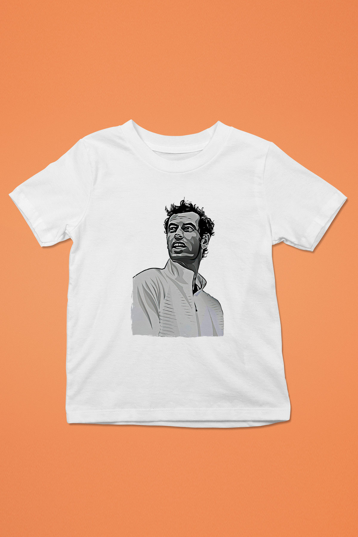 Andy Murray Baskılı Beyaz Unisex Beyaz Çocuk Tişört - Tshirt