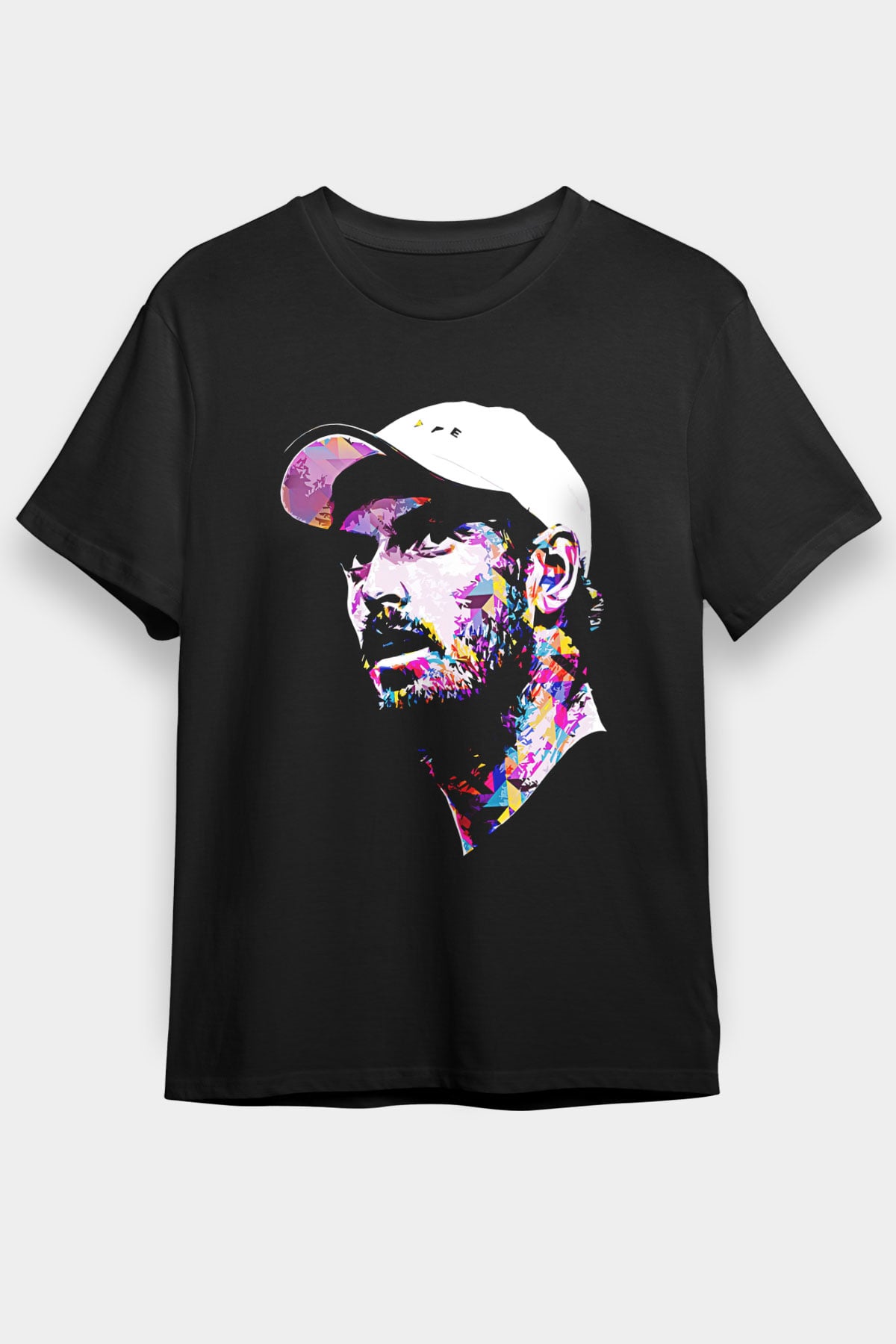 Andy Murray Baskılı Unisex Siyah Tişört - Tshirt