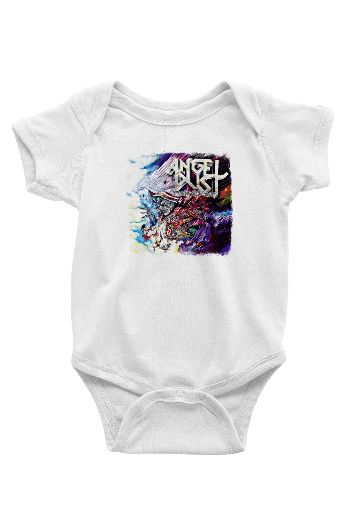 Angel Dust Baskılı Unisex Beyaz Bebek Body - Zıbın