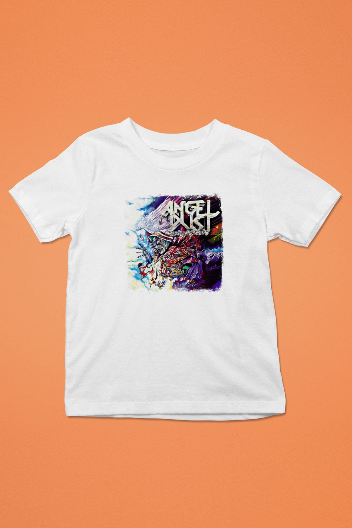 Angel Dust Baskılı Unisex Beyaz Çocuk Tişört