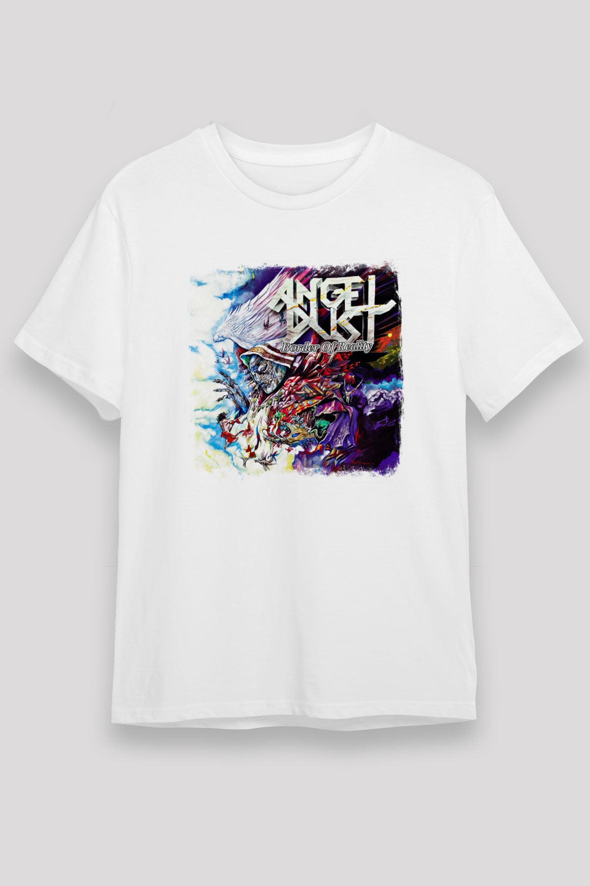 Angel Dust Baskılı Unisex Beyaz Tişört