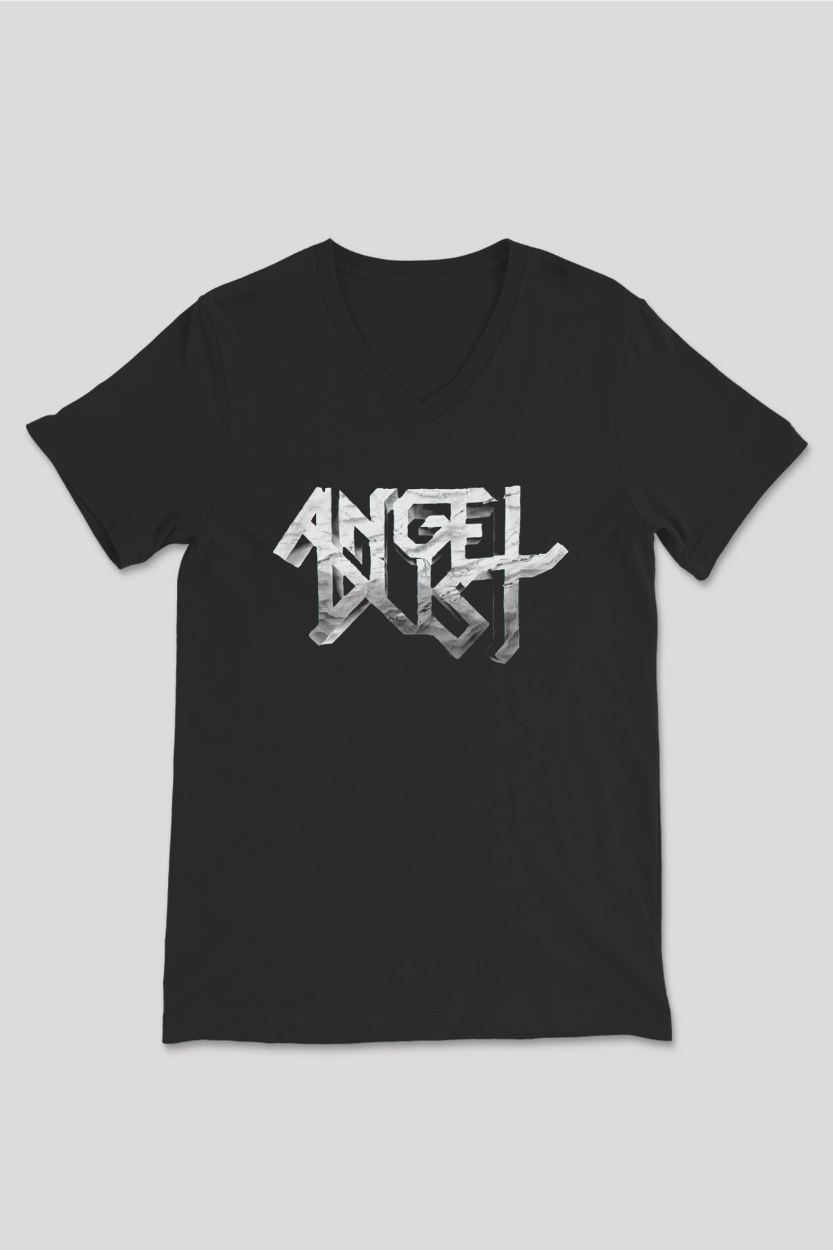 Angel Dust Siyah Unisex V Yaka Tişört