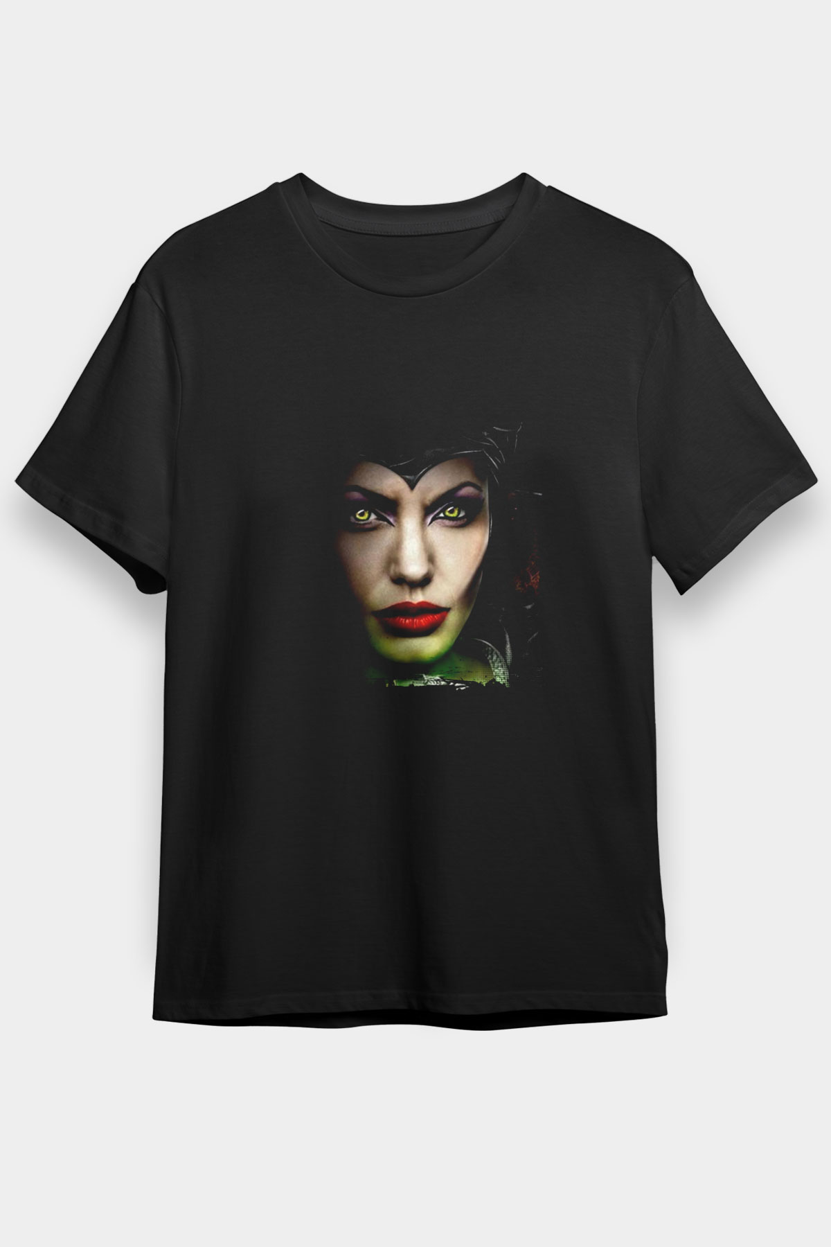 Angelina Jolie Baskılı Unisex Siyah Tişört