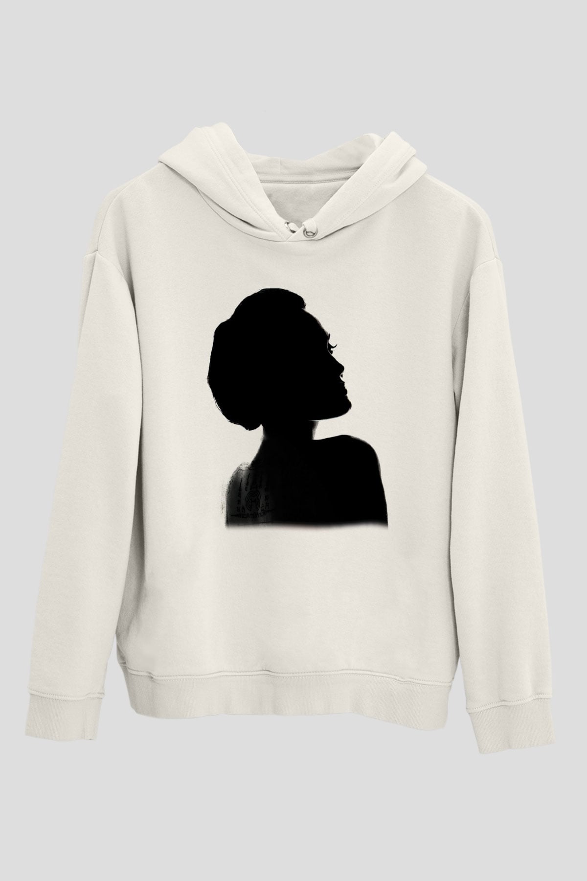 Angelina Jolie Beyaz Unisex Kapşonlu Sweatshirt