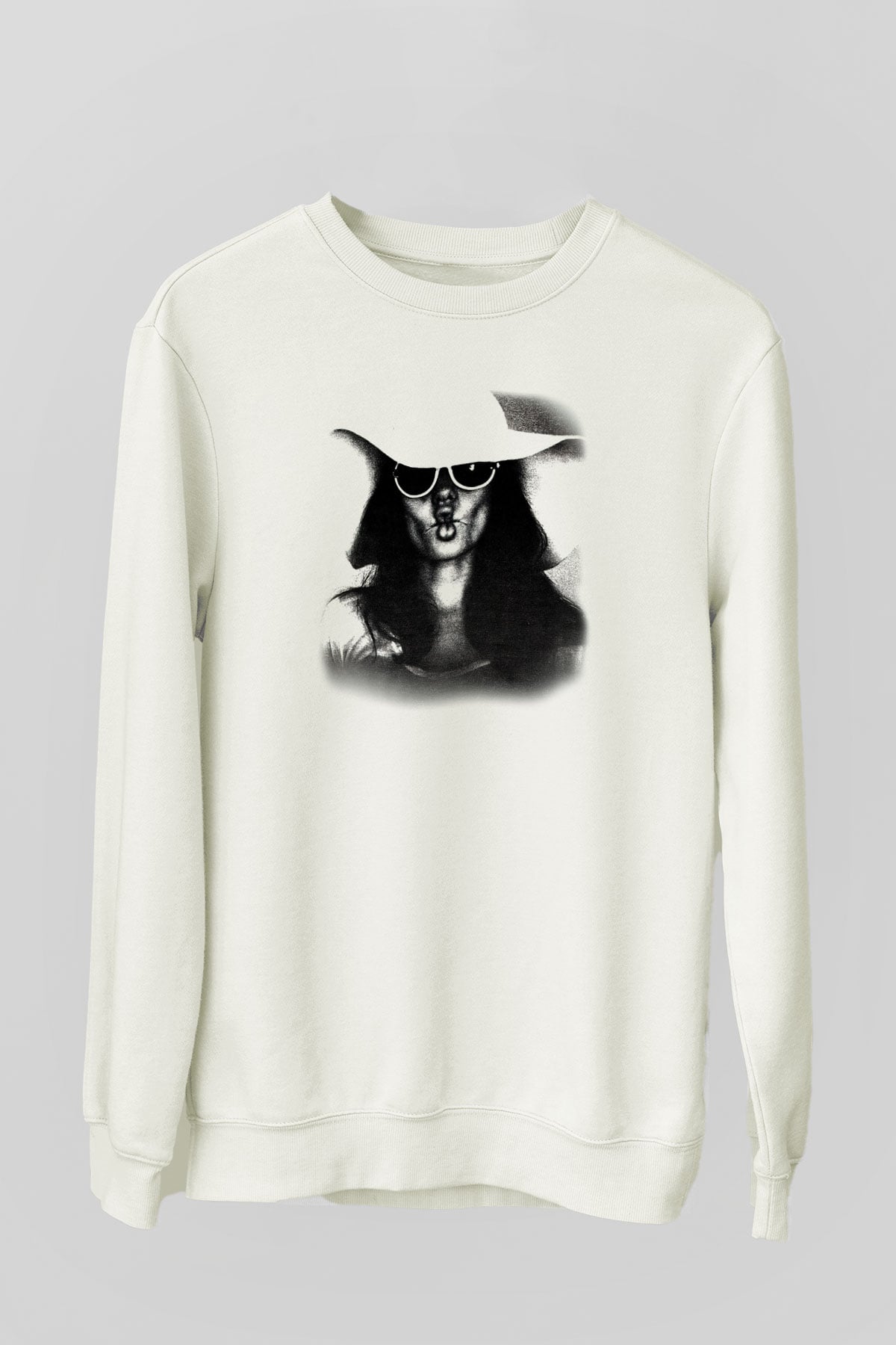 Angelina Jolie Beyaz Unisex Sweatshirt