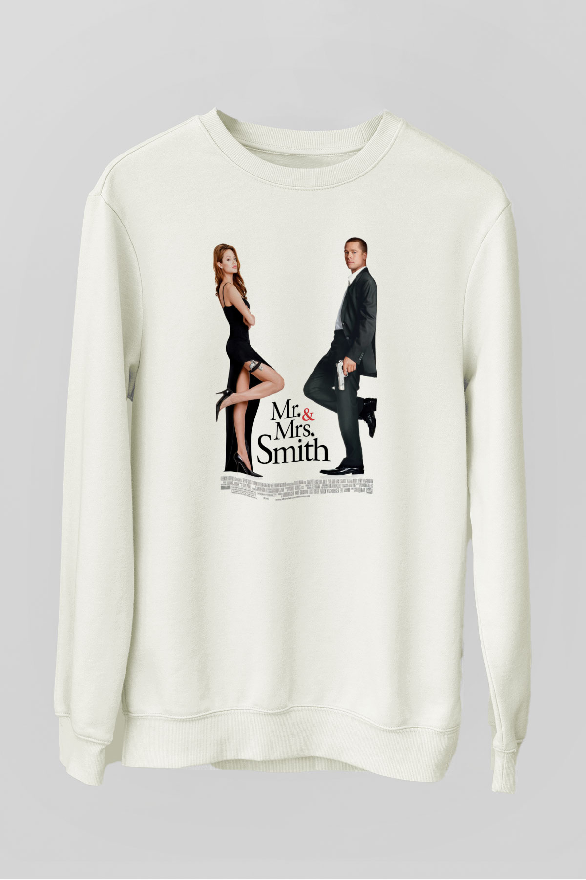 Angelina Jolie Beyaz Unisex Sweatshirt