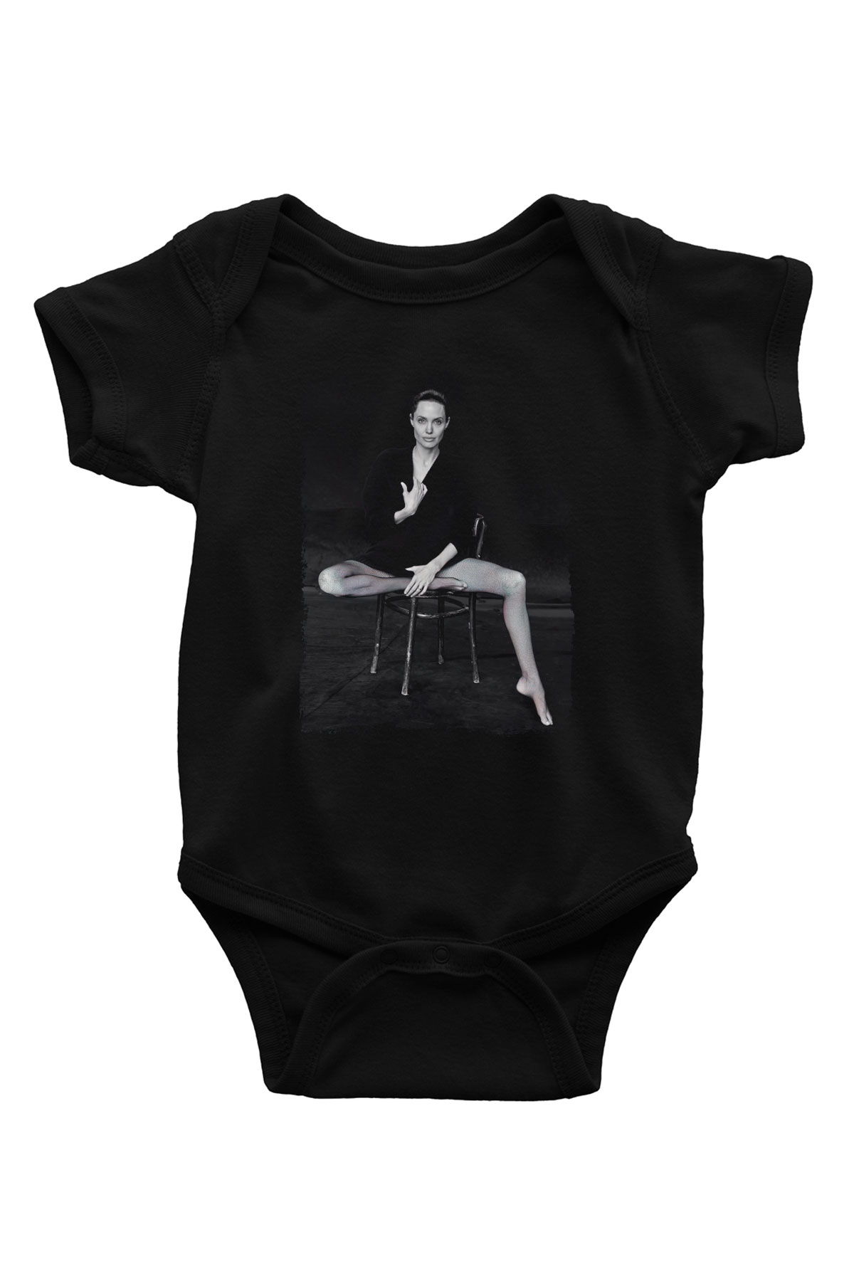 Angelina Jolie Siyah Bebek Body - Zıbın