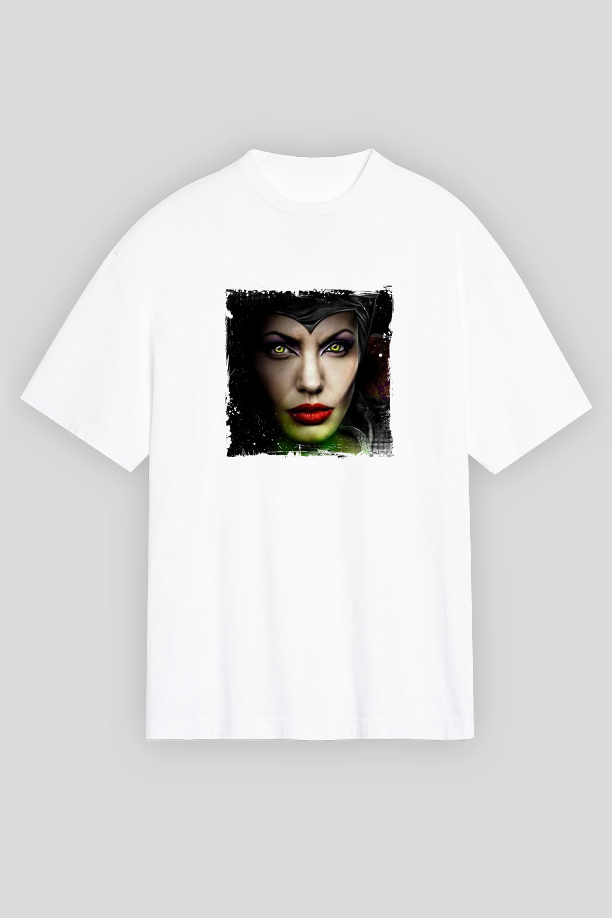 Angelina Jolie Unisex Baskılı Beyaz Tişört